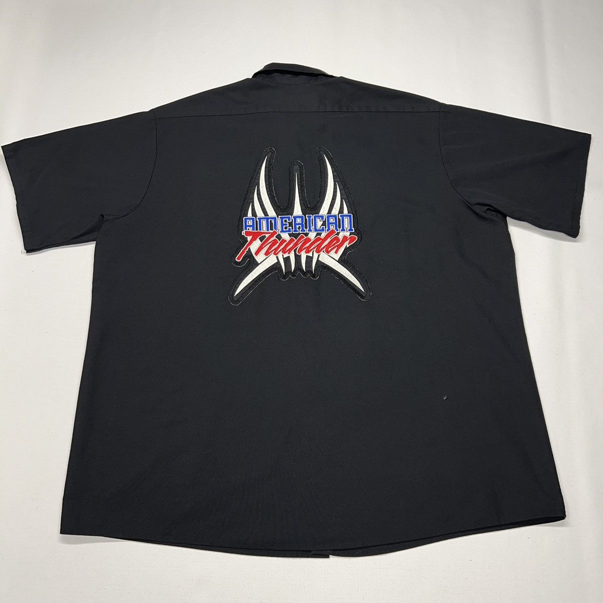 Red Kap × Vintage American Thunder Button Up Shirt Black Throttle Threads Work Size US XXL / EU 58 / 5 - 1 Thumbnail