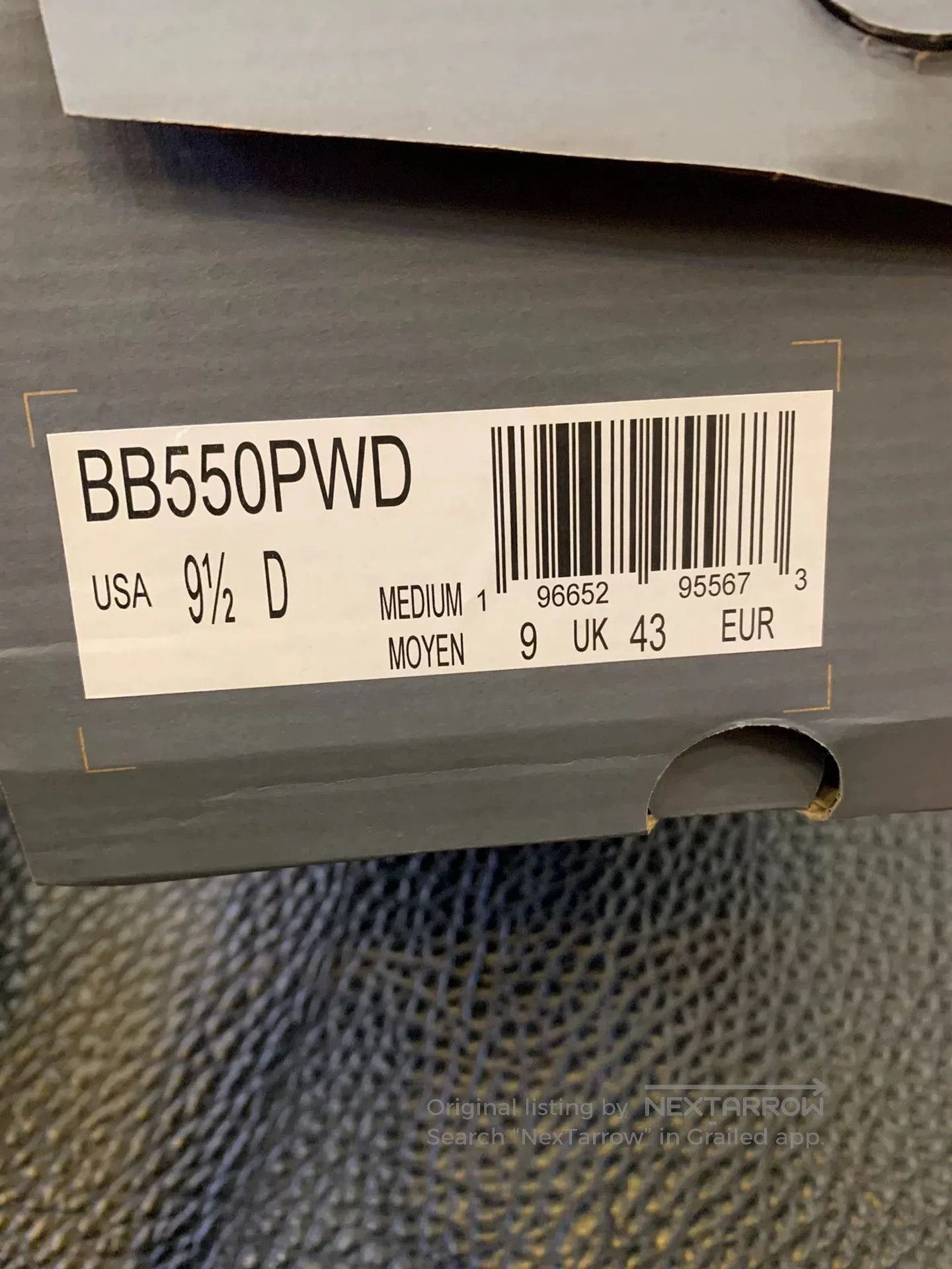 New Balance 550PWD Leather Retro Basketball Shoes.