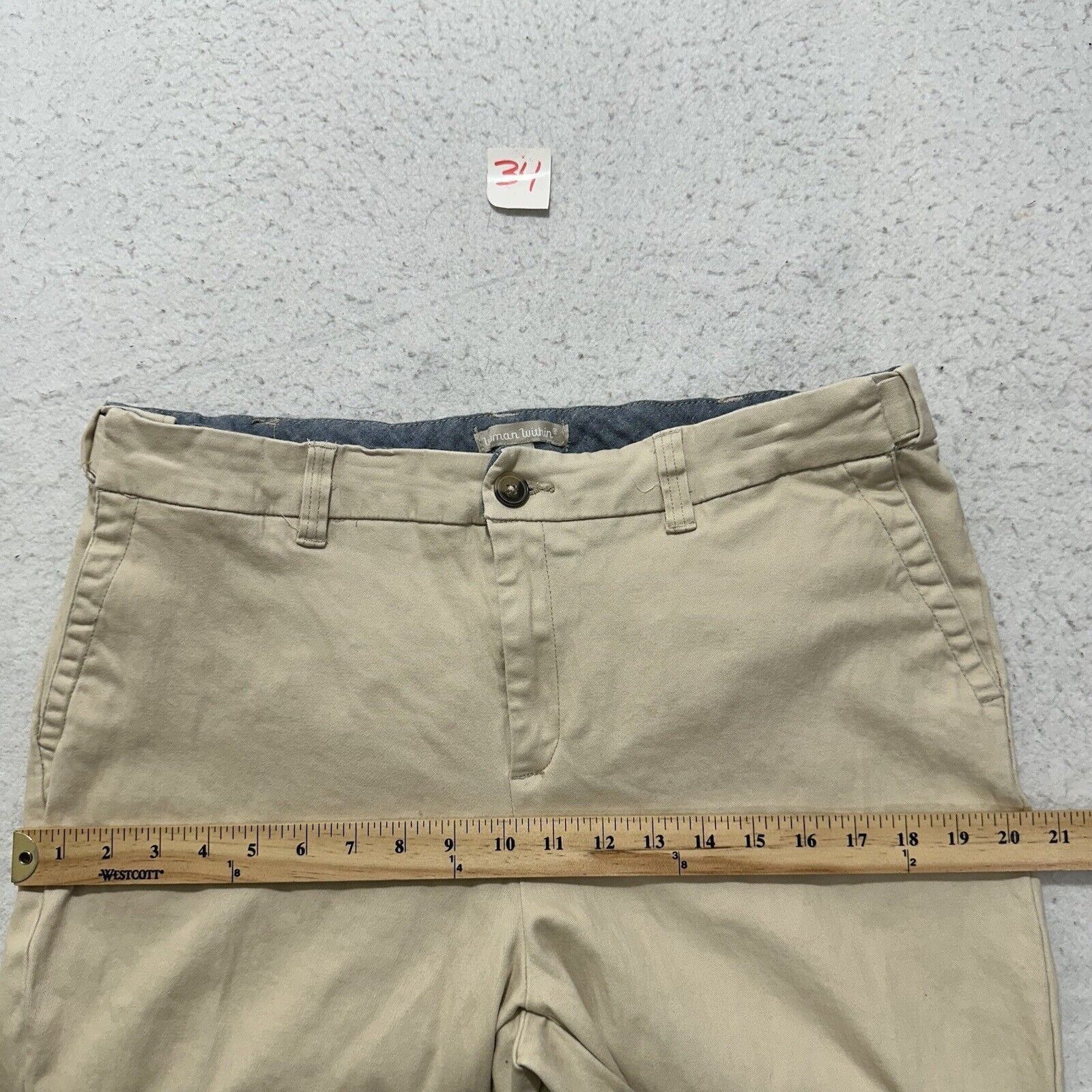 Other Woman Within 14W Chino Pants Light Khaki Beige High Rise Size 36" / US 14 / IT 50 - 11 Thumbnail