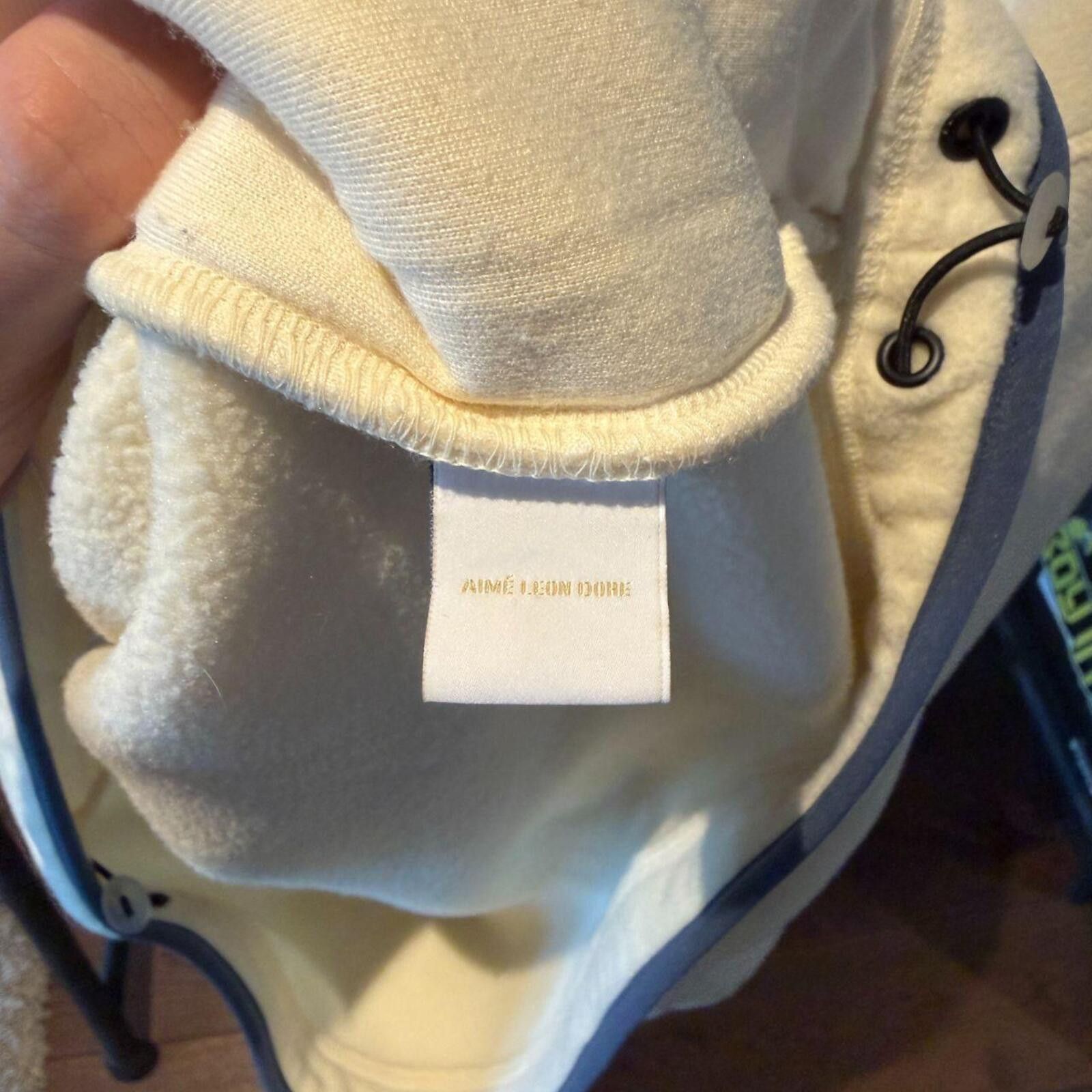 Aime Leon Dore Aimé Leon Dore Lightweight Full Zip Fleece Jacket Bone Size US XL / EU 56 / 4 - 5 Thumbnail