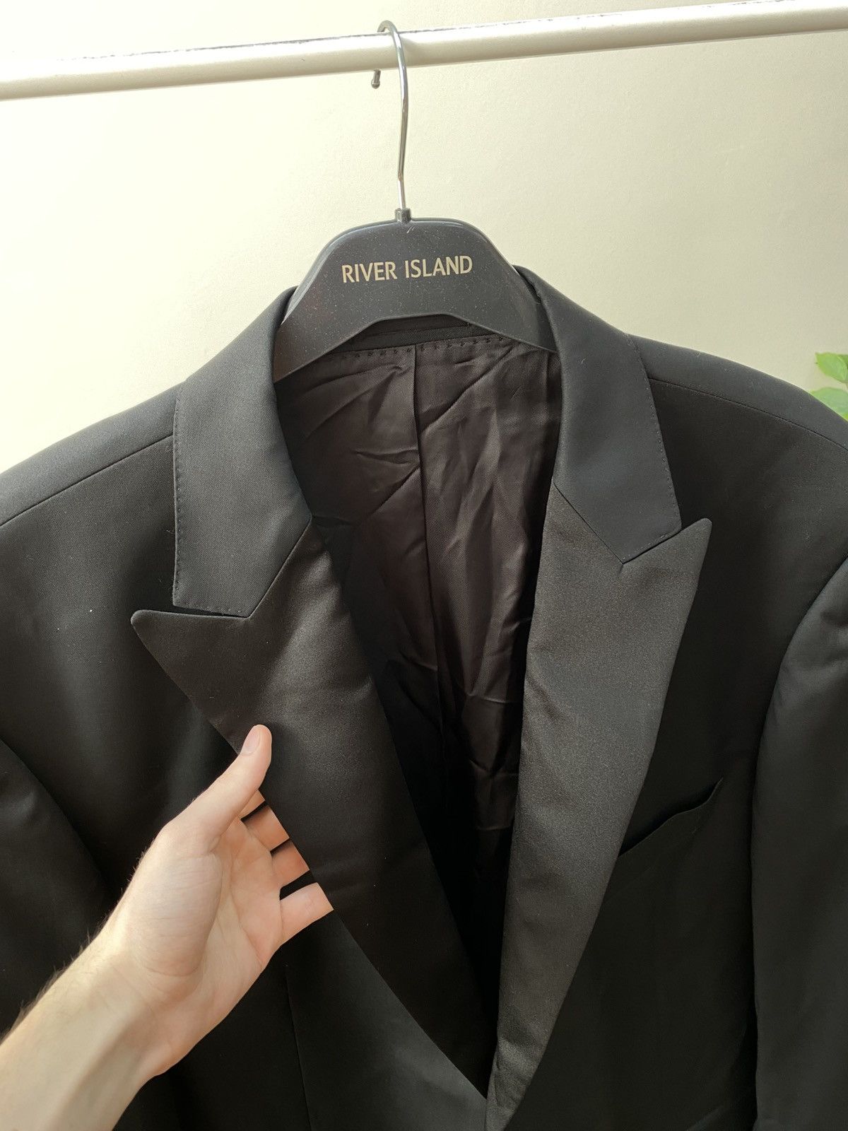 Other Vintage Van Jaack Men's Black Suit Loro Piana Wool Size 54L - 6 Thumbnail