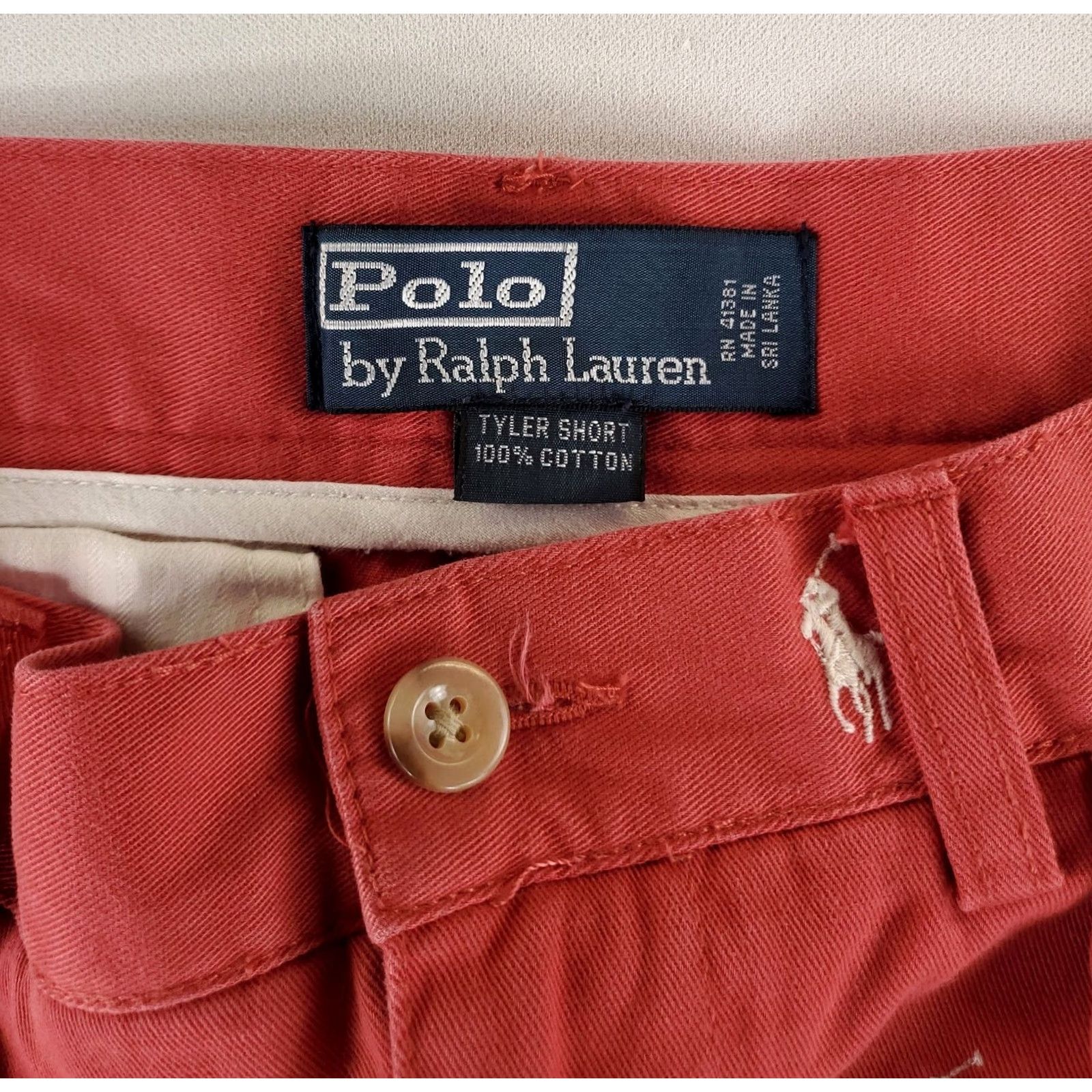 Polo Ralph Lauren Polo Ralph Lauren Allover Embroidered Pony Tyler Shorts Red Mens 32 Chino Size US XS / EU 42 / 0 - 2 Thumbnail