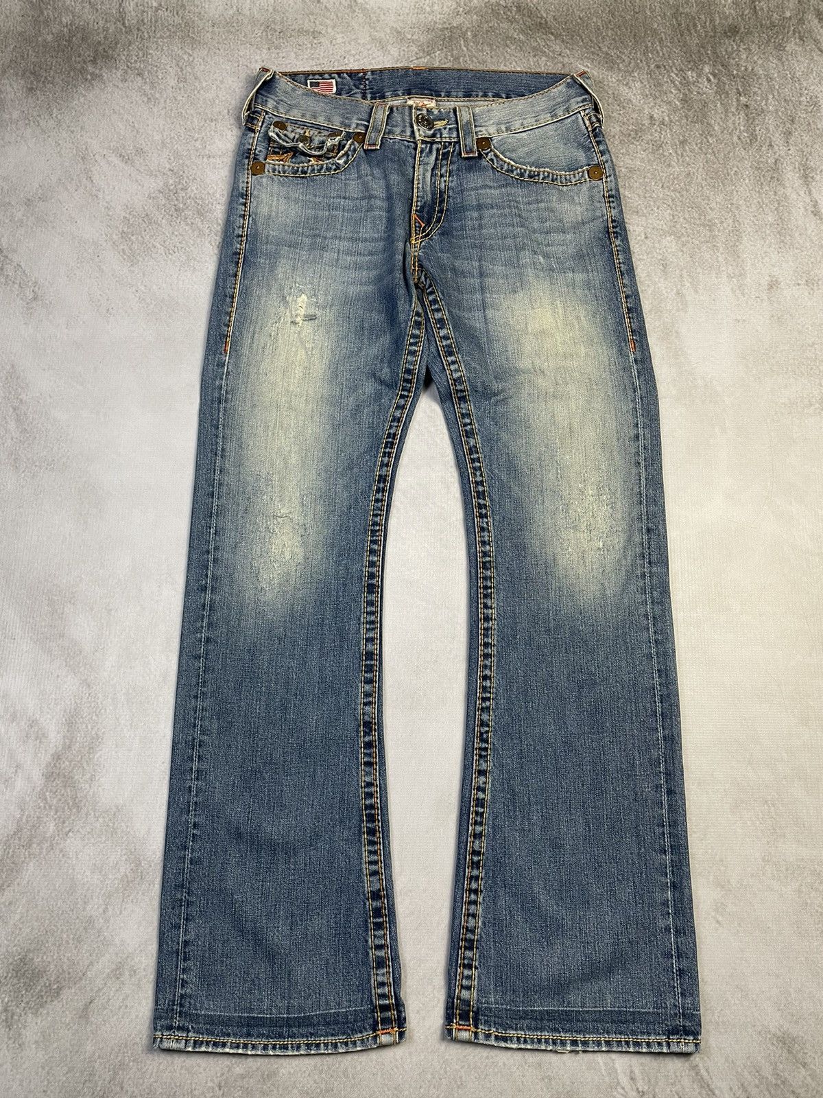 True Religion 2010 Billy Rainbow Bootcut Jeans Size US 31 - 2 Thumbnail