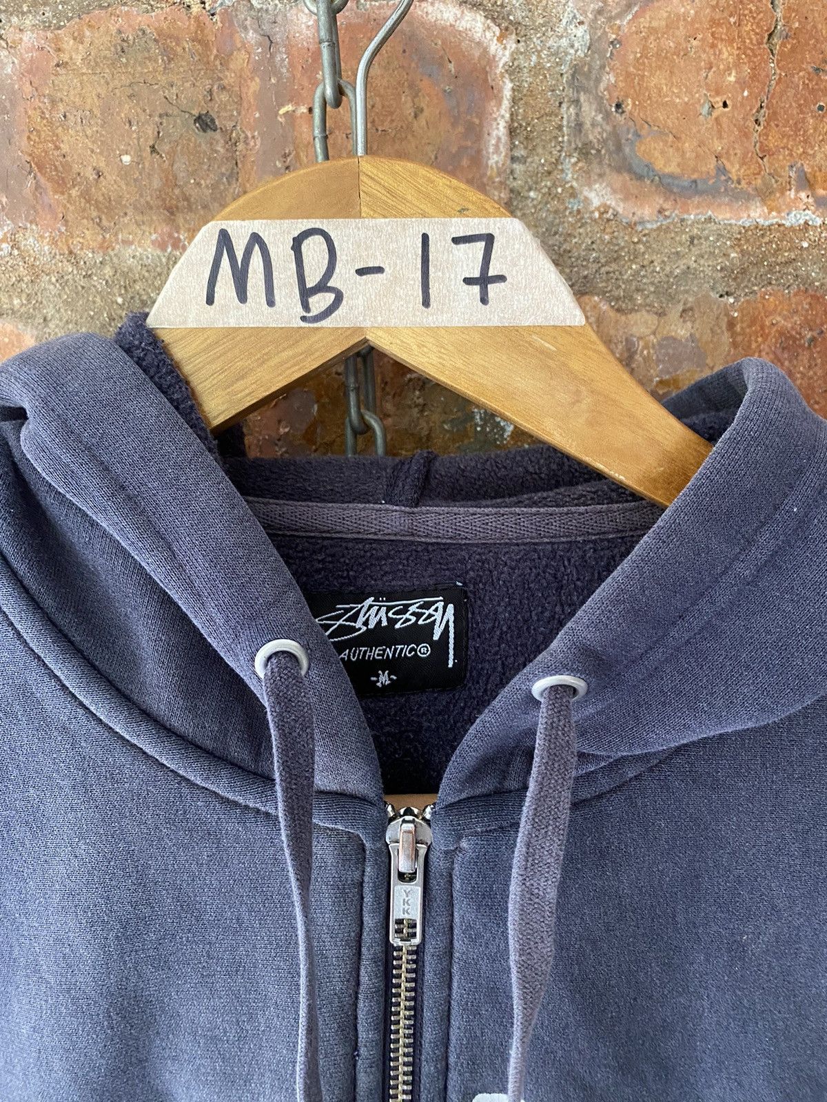 Stussy 2000s Stussy Arch Center Zipper sun fading hoodie Size US M / EU 48-50 / 2 - 12 Thumbnail