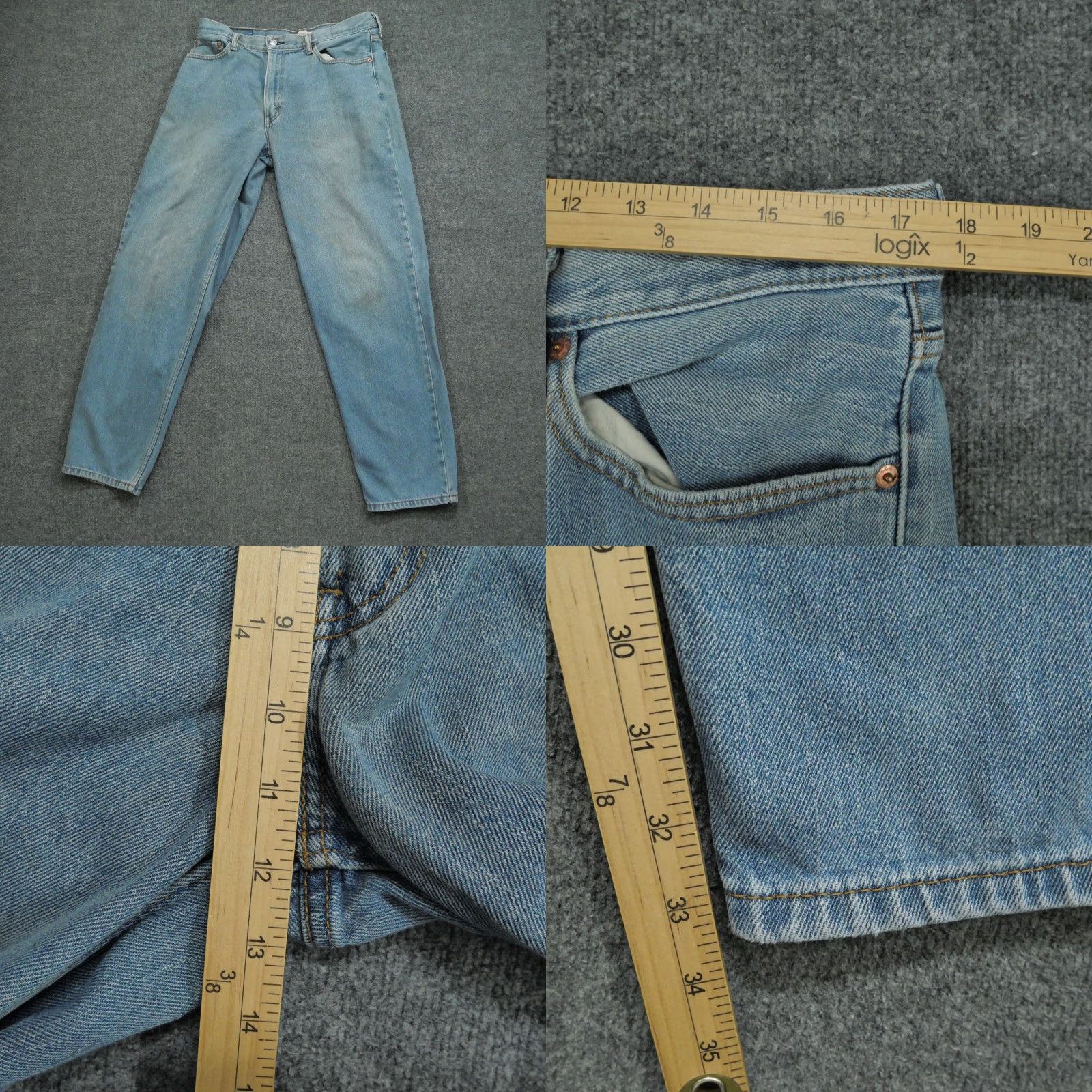 Levi's VINTAGE Levi's 560 Jeans Men 36x34 Blue Distressed Grunge Relaxed Tapered 90s Baggy Denim Casual Size US 36 / EU 52 - 8 Thumbnail