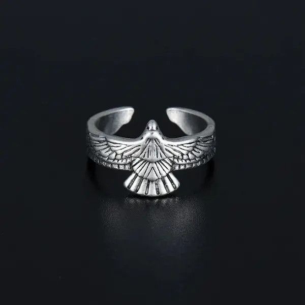 Jewelry × Vintage Eagle Punk Rock style Ring Size ONE SIZE - 1 Thumbnail