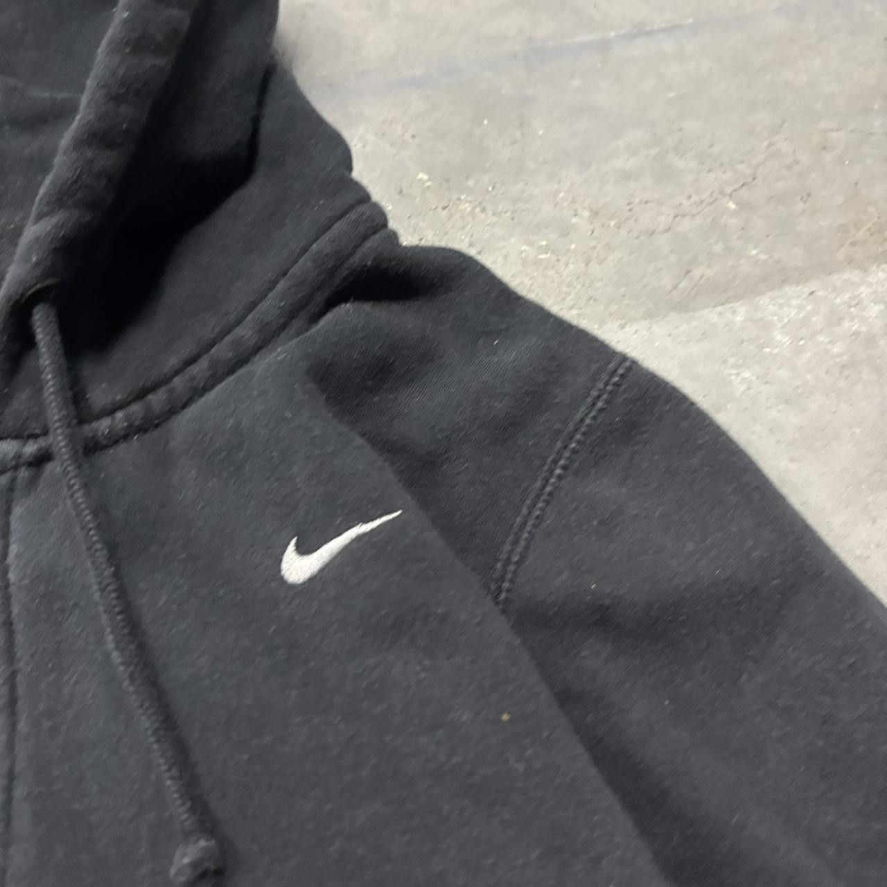 Nike × Vintage Crazy Vintage Y2K/2000s Black Nike Swoosh Zip Up Hoodie! Size S / US 4 / IT 40 - 5 Thumbnail