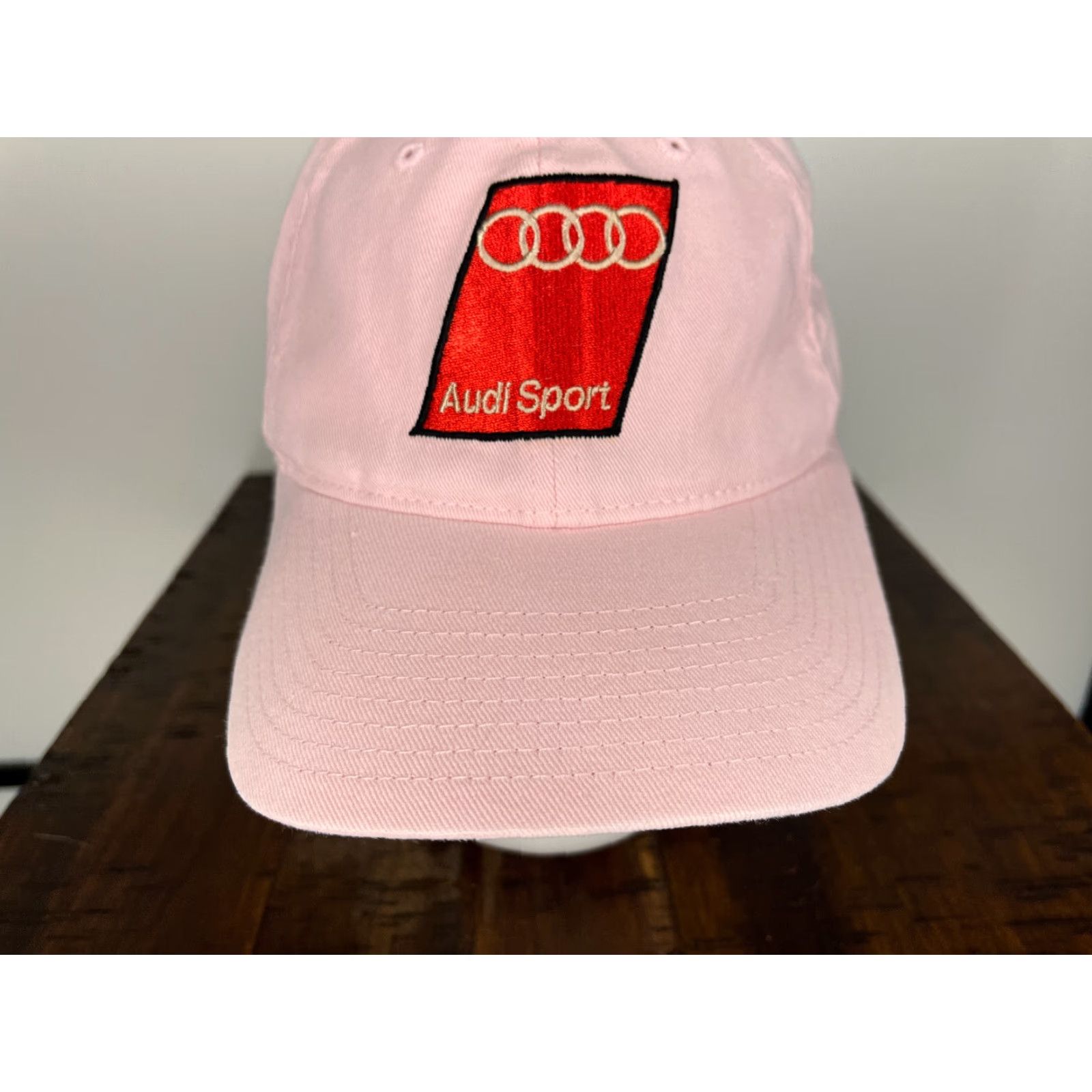 Vintage Audi Sport Hat Cap Fitted Adult XL Pink Flexfit Cotton Spandex Blend Size ONE SIZE - 3 Thumbnail