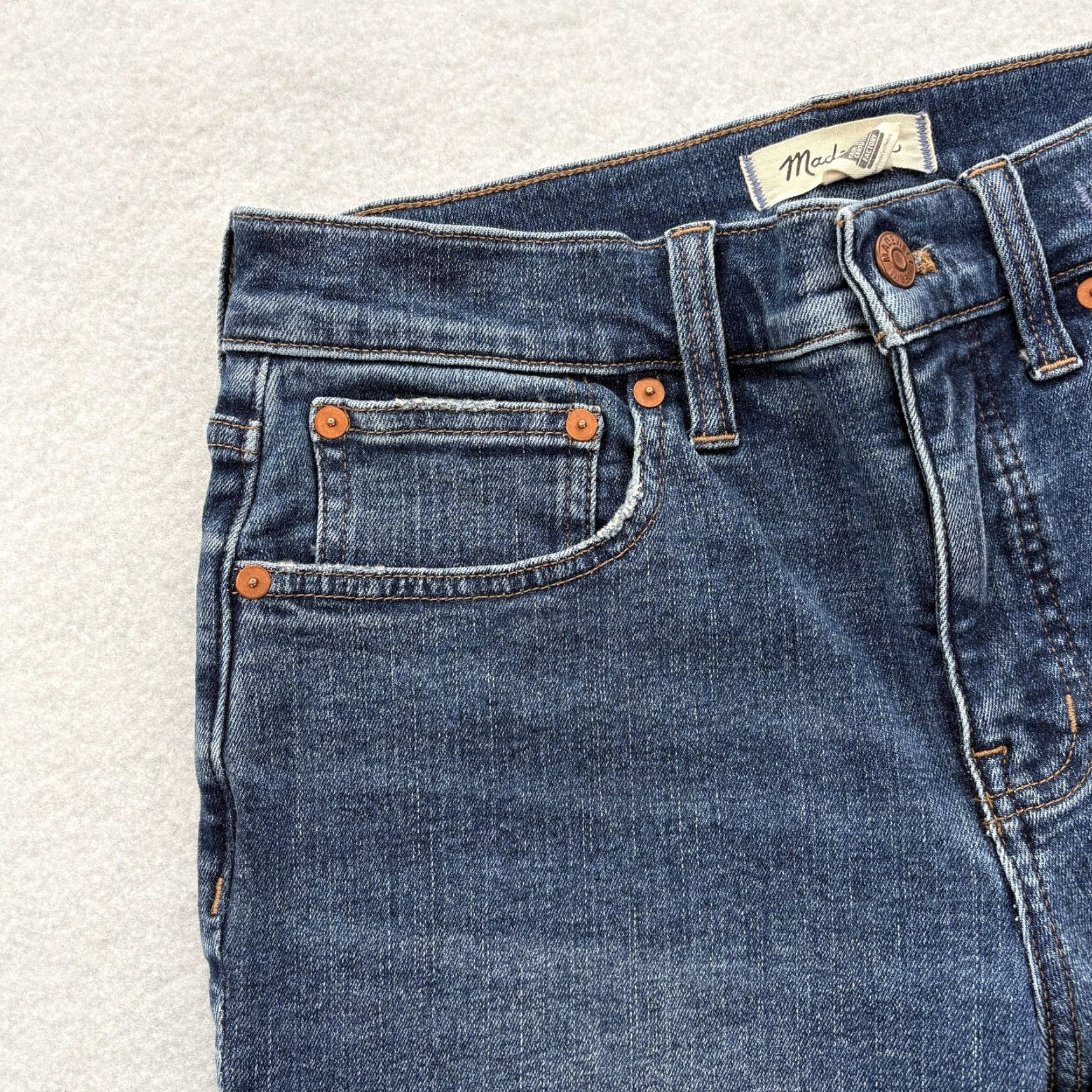 Madewell Madewell Jeans Womens 27 Blue Mid Rise Bootcut Stretch Denim Kick Out Preppy Slim Size 27" / US 4 / IT 40 - 3 Thumbnail