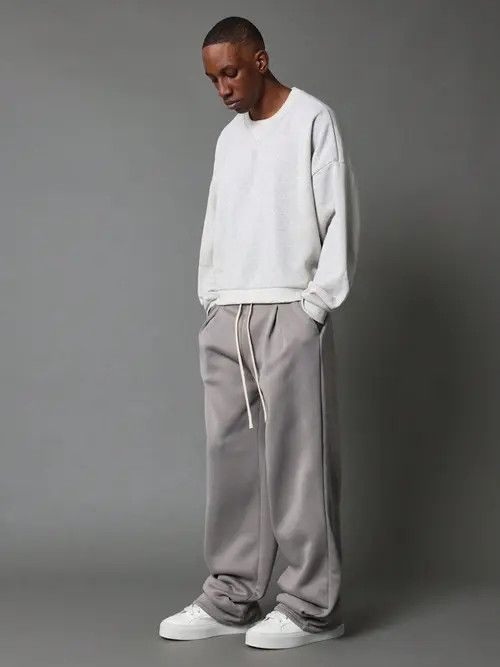 Japanese Brand Dark Grey loose fit sweatpants baggy Wide Leg Size US 34 / EU 50 - 4 Thumbnail