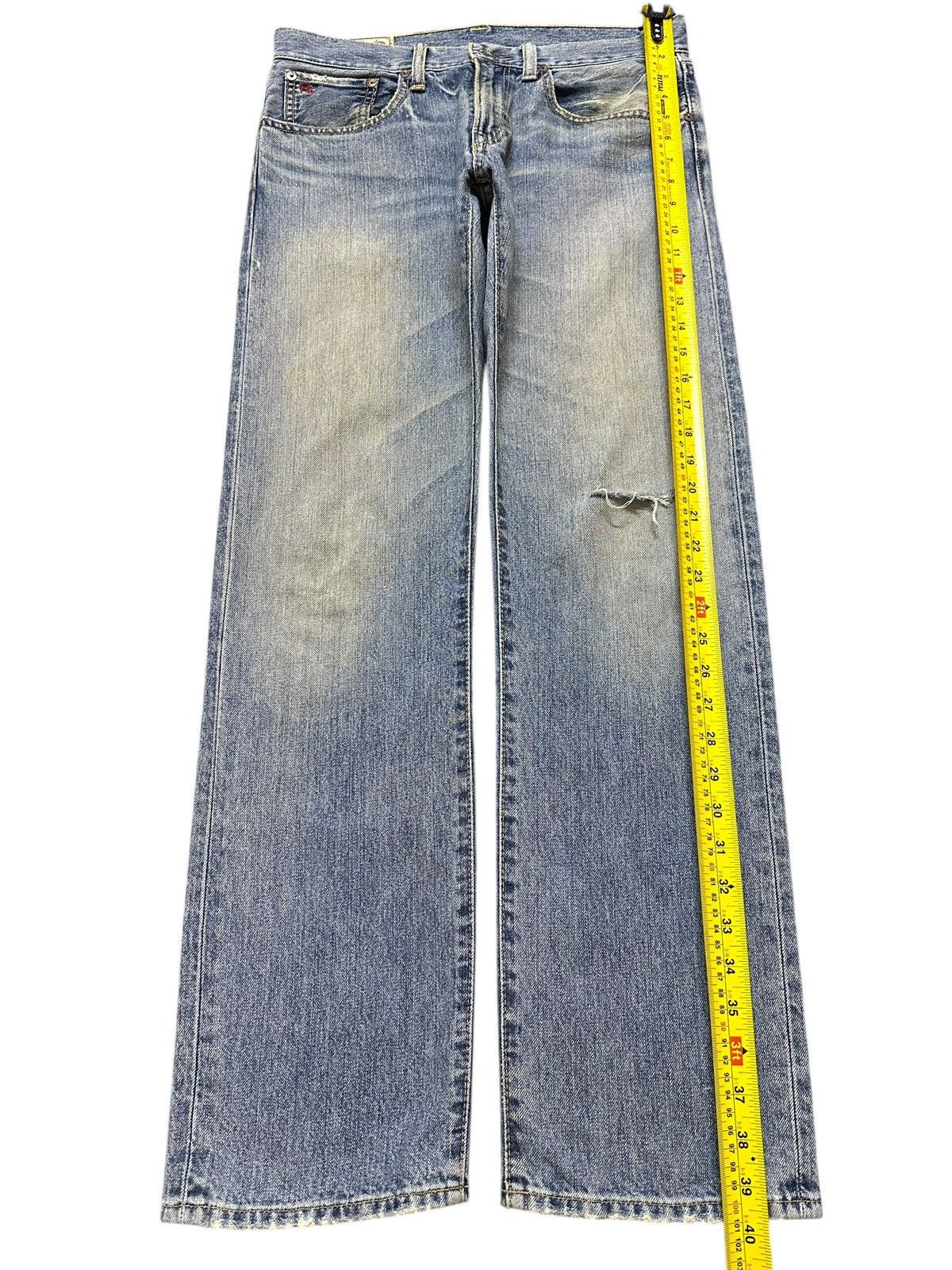 Polo Ralph Lauren Vintage Polo Ralph Lauren Blue Mud Wash Faded Distress Jeans Size US 30 / EU 46 - 13 Thumbnail