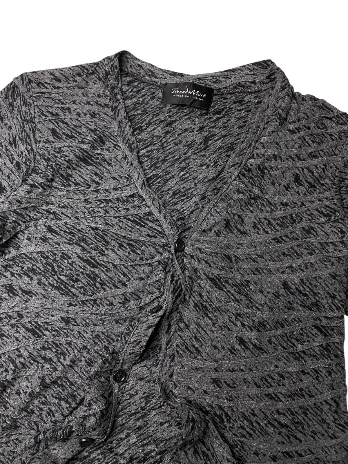 14th Addiction × Japanese Brand × KMRii 2000's Tornado Mart Knit Dystopian Punk Cardigan Size US S / EU 44-46 / 1 - 2 Thumbnail