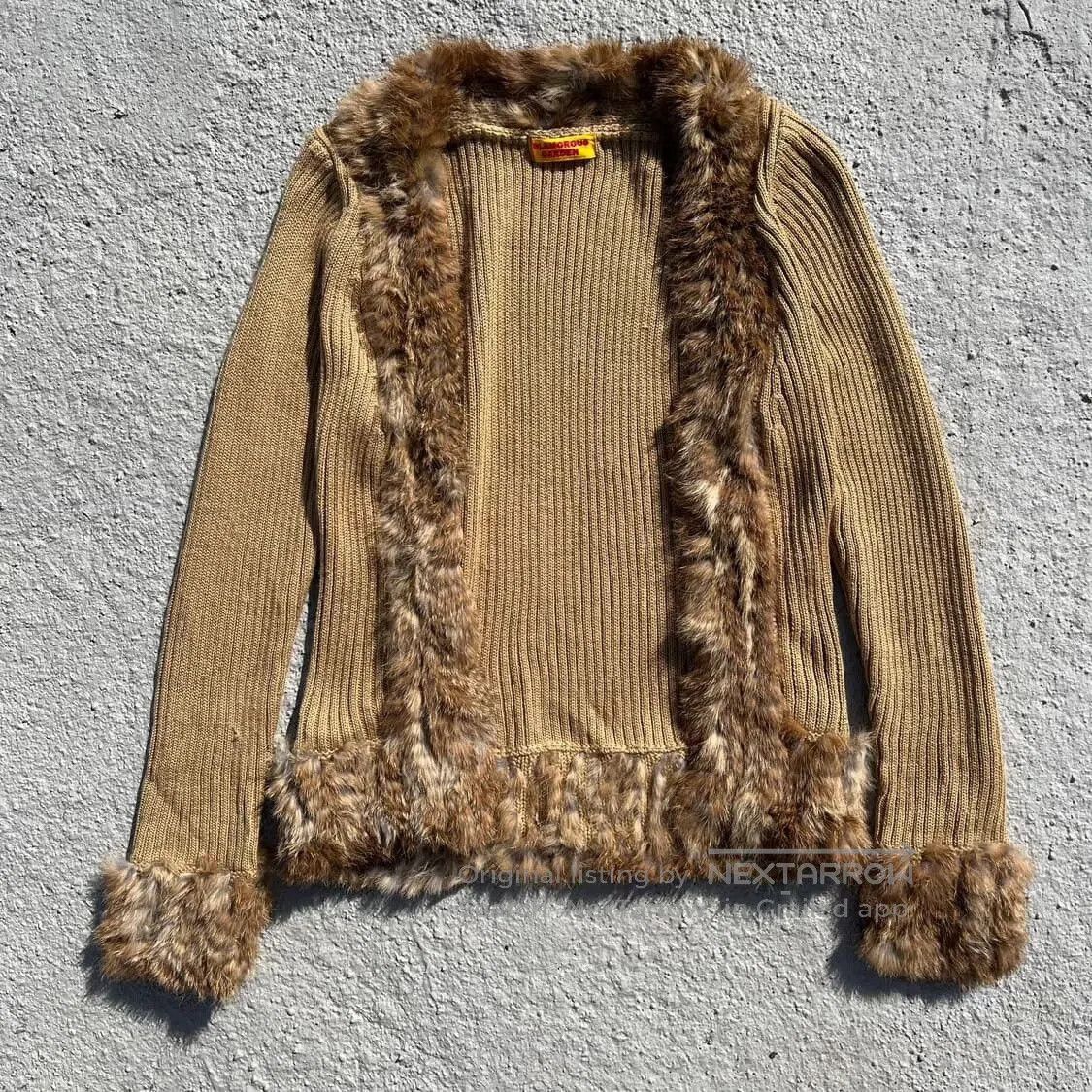 Vintage Glamorous Vintage Knit Cardigan Jacket. Size S / US 4 / IT 40 - 3 Thumbnail