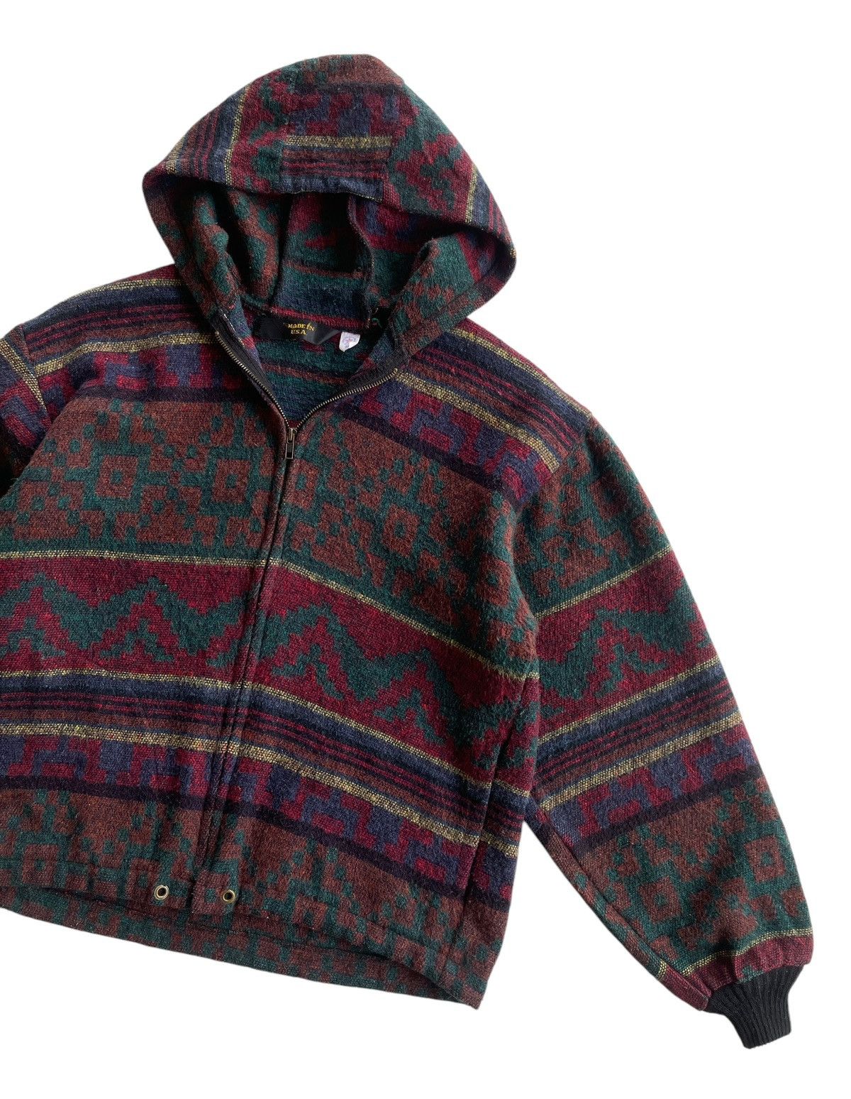 Vintage Vintage Aztec USA Hooded Jacket Size US M / EU 48-50 / 2 - 5 Thumbnail
