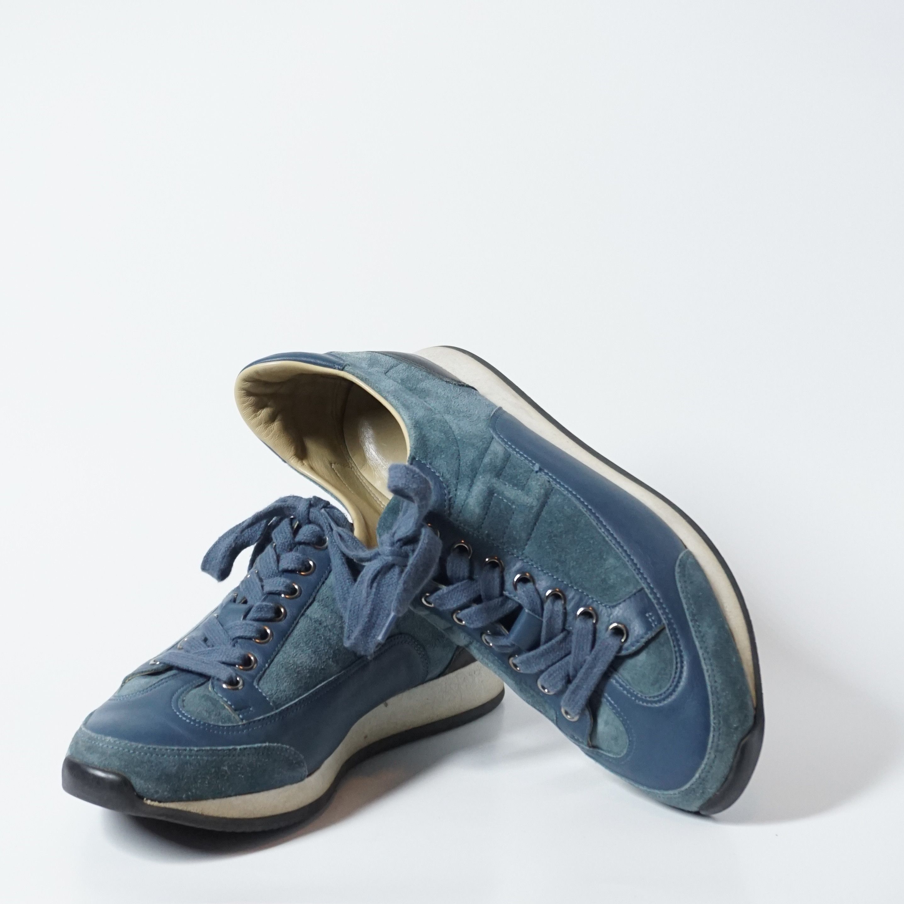 image of Hermes Low Top Sneaker in Blue, Men's (Size 7)