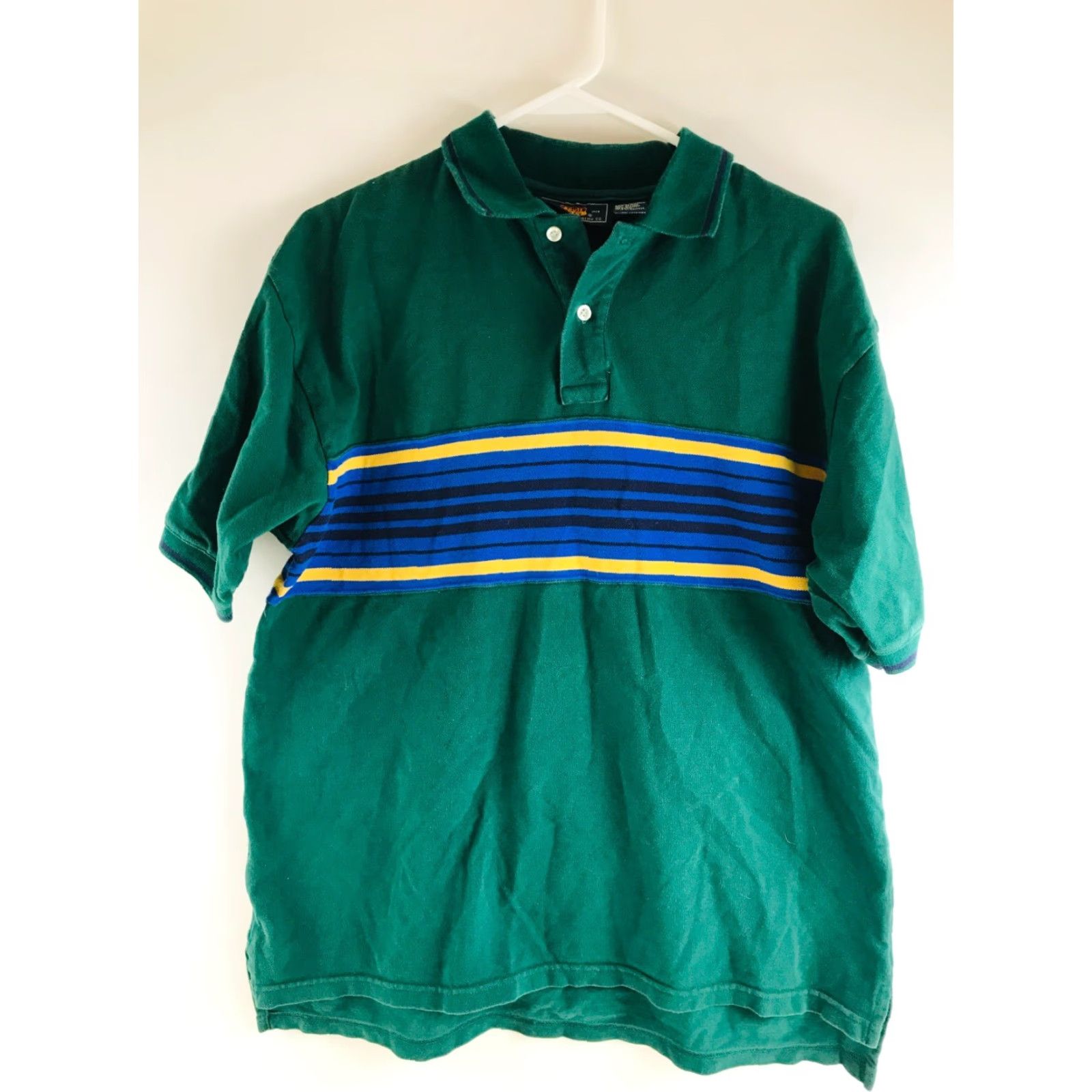 Route 66 Route 66 Polo Shirt Men Size L Green Blue Yellow Vintage Short Sleeve Polo Shirt Green Yellow Blue Route 66 Mens L Short Sleeve Shirt Size US L / EU 52-54 / 3 - 2 Thumbnail