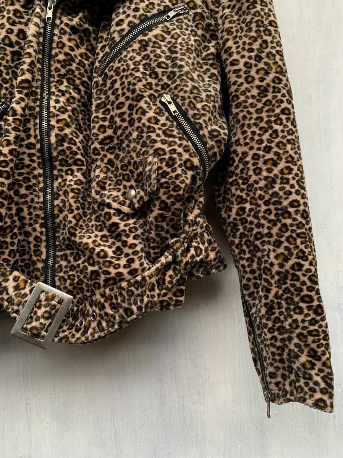 Vintage Vintage devil n bass leopard perfecto motorcycle jacket Size US L / EU 52-54 / 3 - 6 Thumbnail