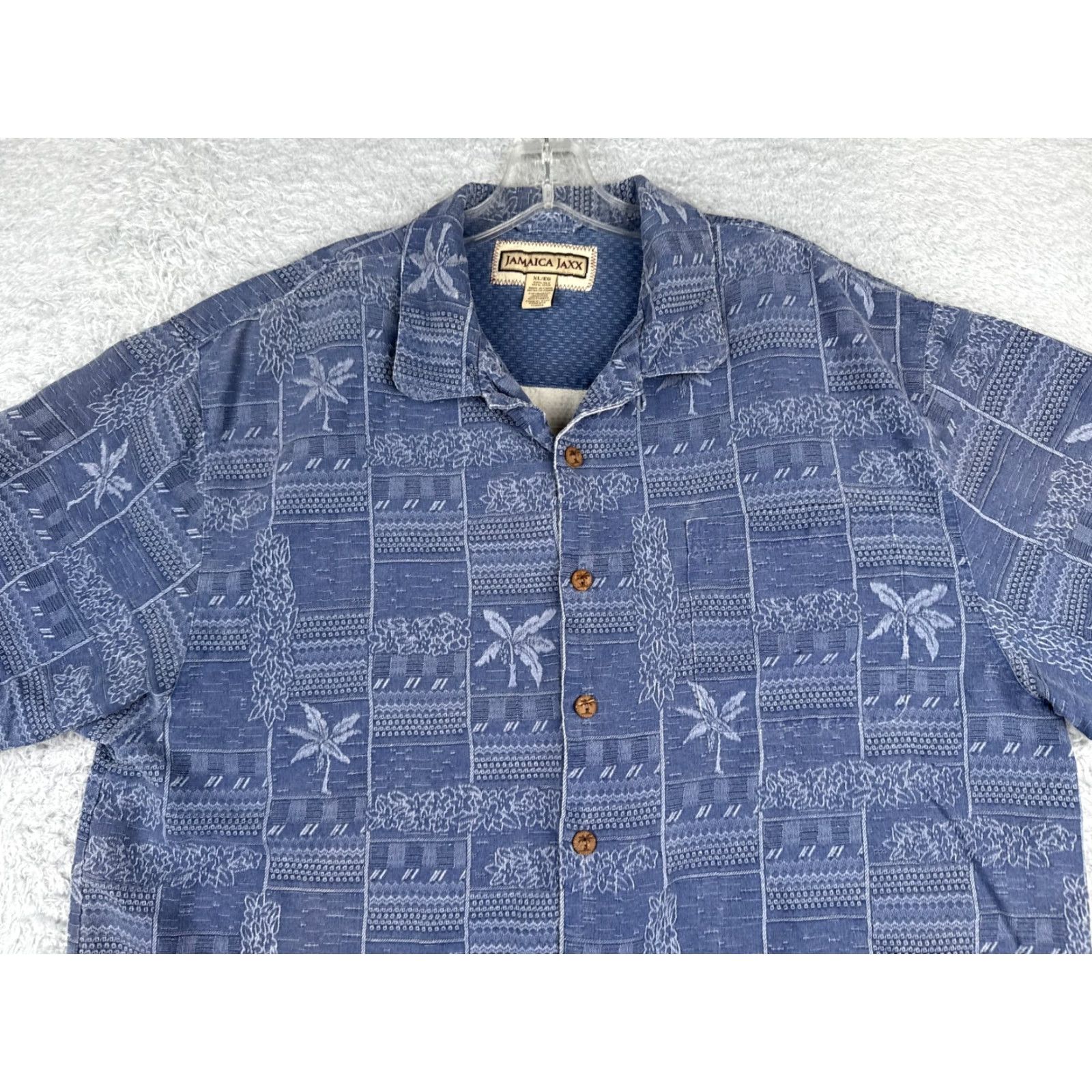 Vintage Jamaica Jaxx Shirt Men XL Green Floral Silk Button-Up Hawaiian Beach 100% Silk Short Sleeve Vintage Size US XL / EU 56 / 4 - 4 Thumbnail