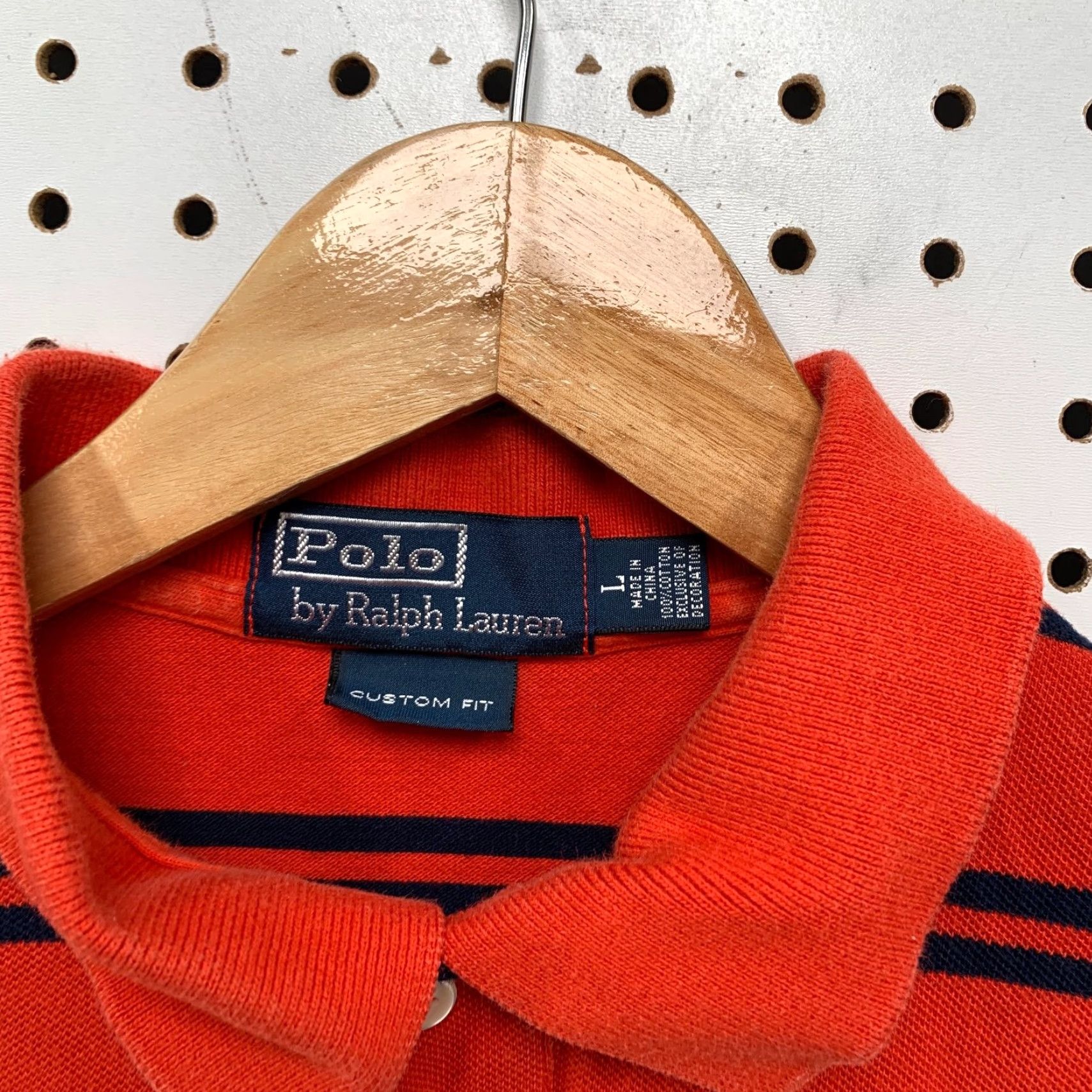 Polo Ralph Lauren Polo Ralph Lauren Shirt Mens Large Orange/Red Striped Preppy School Casual Size US L / EU 52-54 / 3 - 3 Thumbnail