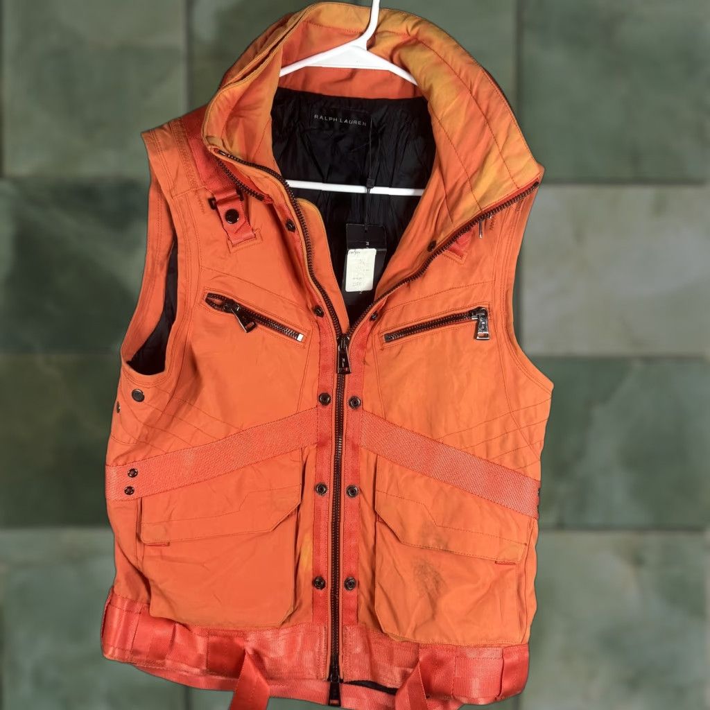 Ralph Lauren Ralph Lauren SPCL AGENT Vest Mens M Orange Quilted Full Zip Insulated Military Jacket Style Casual Travel Pockets Size US M / EU 48-50 / 2 - 1 Thumbnail