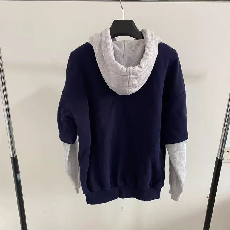 Celine Celine Blue-gray color-block hooded sweatshirt 2503-Nextarr Size US XS / EU 42 / 0 - 2 Thumbnail