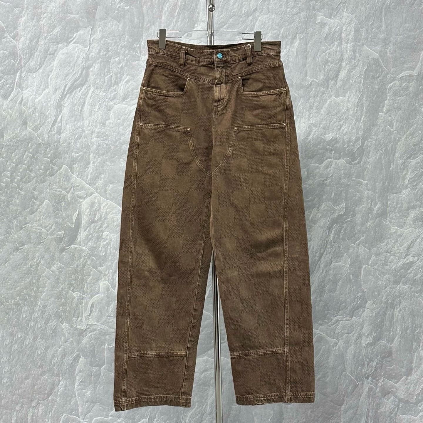 Louis Vuitton Checkered Denim Long Pants