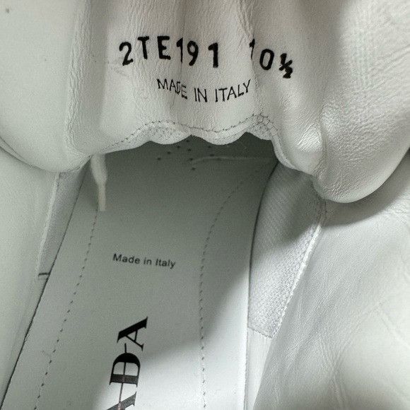 Prada Prada Downtown Mid-Top Sneakers White Men’s UK 10.5/US 11.5 Size US 11.5 / EU 44-45 - 4 Thumbnail