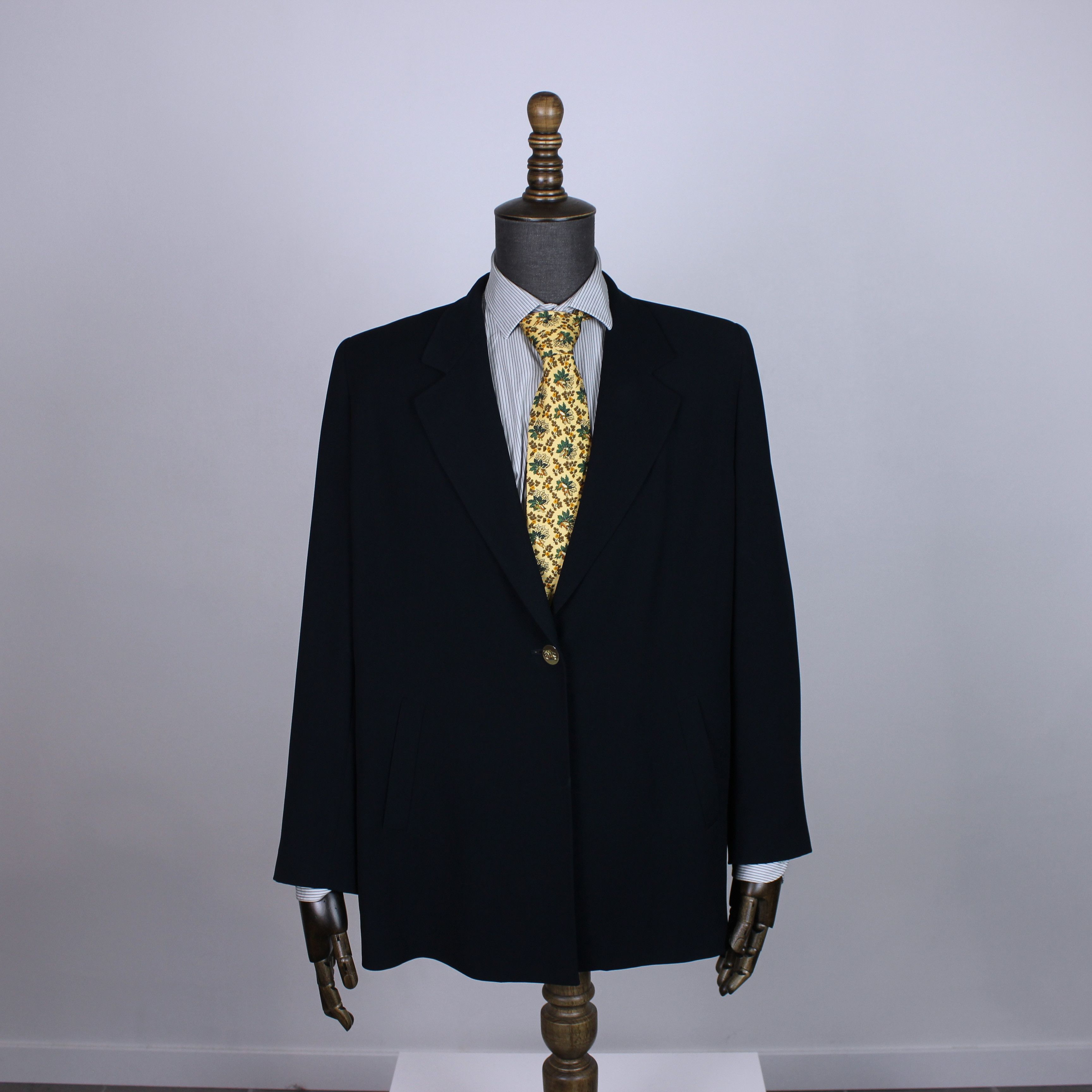 Burberry Burberrys women blazer M L rarity navy blue Size 44R - 3 Thumbnail