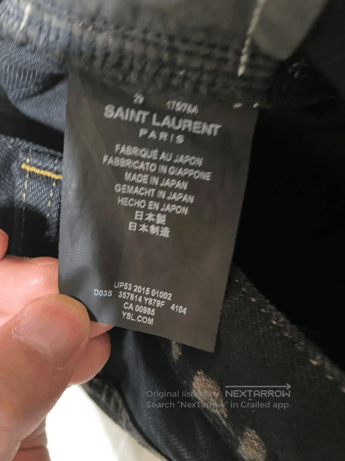 Saint Laurent Paris Saint Laurent Paris by Hedi 15SS Distressed Denim. Size US 29 - 5 Thumbnail