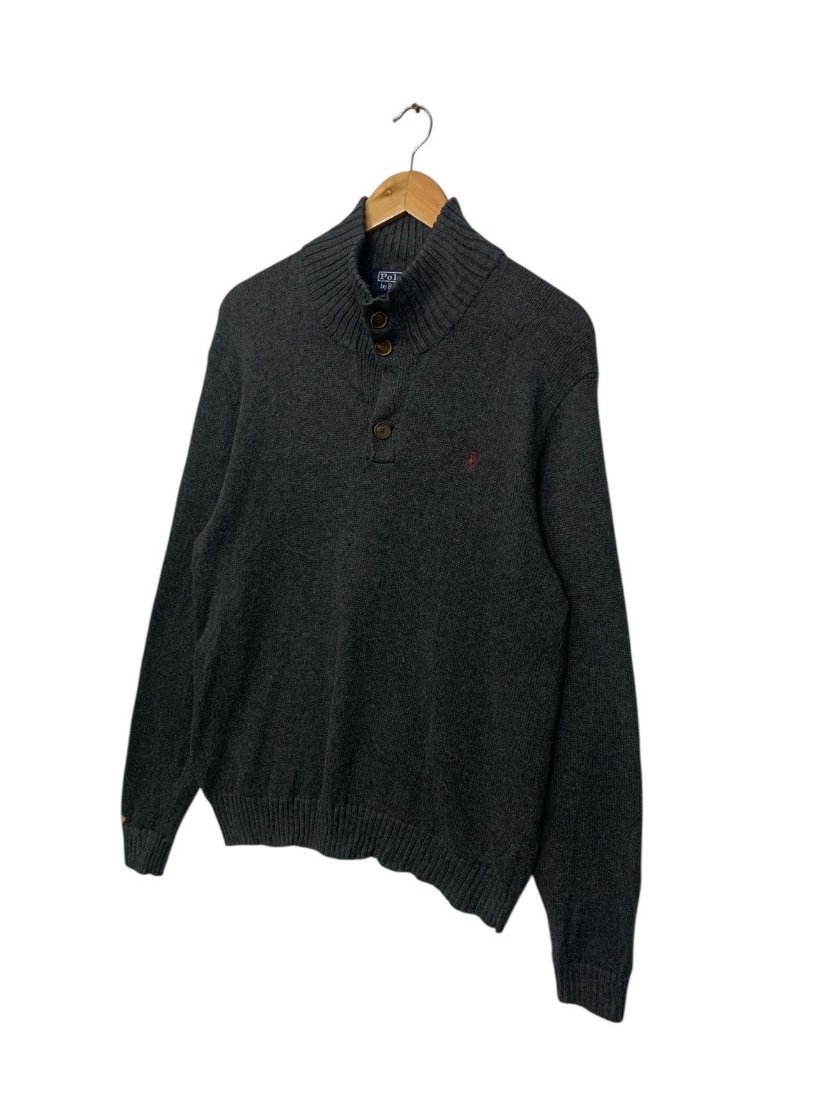 Polo Ralph Lauren 90's Polo Ralph Lauren Small Logo Half Button Knitwear Size US L / EU 52-54 / 3 - 2 Thumbnail