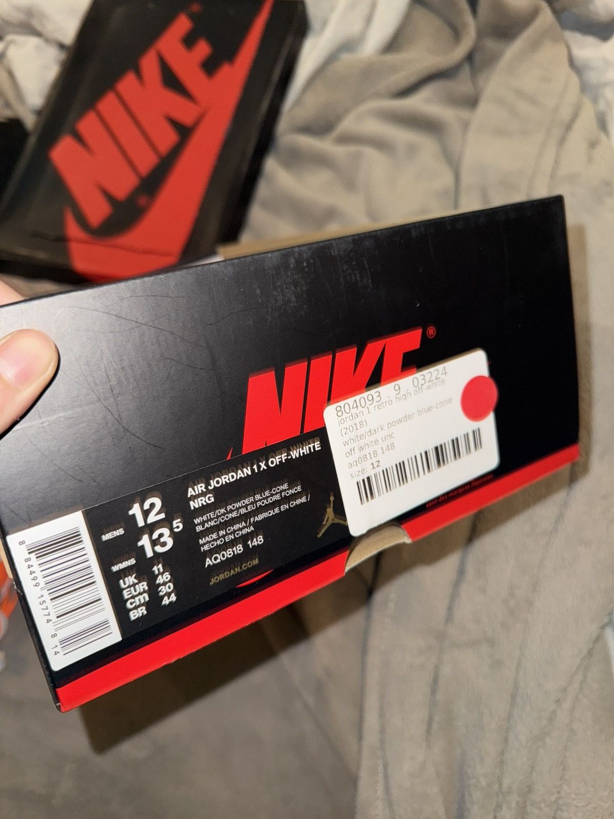 Jordan Brand × Off-White Off white Jordan UNC 1 Size US 12 / EU 45 - 11 Thumbnail