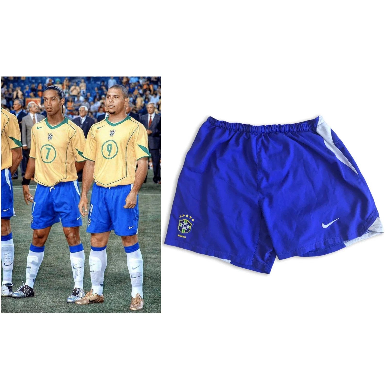 Nike Vintage Y2K NIKE BRASIL Shorts Kit Soccer Football World Cup Size US 32 / EU 48 - 1 Thumbnail