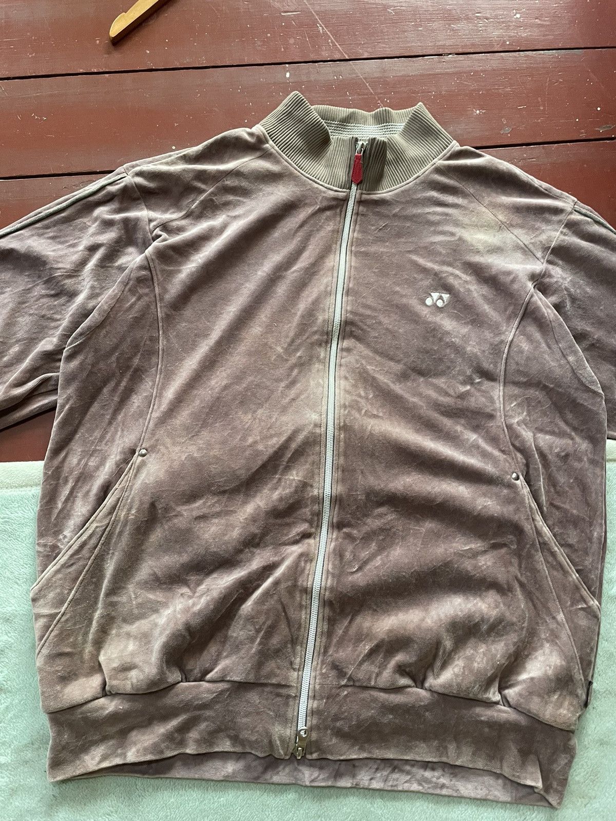 Japanese Brand × Vintage Vintage Yonex Zipper Velvet Jacket Size US XL / EU 56 / 4 - 5 Thumbnail