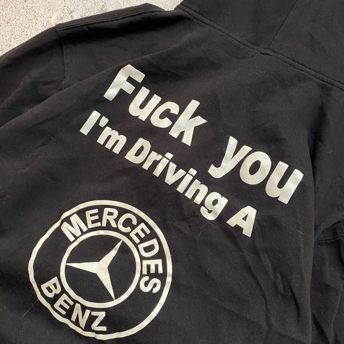 Mercedes-Benz Vintage Y2K Mercedes Zip Hoodie F*ck Driving Baggy Fit Japan Size US XL / EU 56 / 4 - 5 Thumbnail