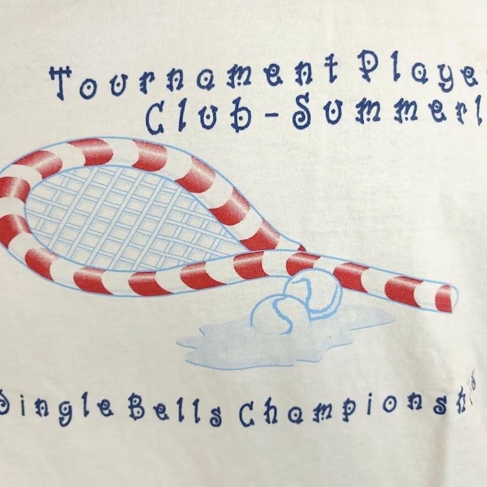 Gildan VINTAGE Gildan Tennis Tournament T Shirt Mens Size M White Short Sleeve Crew Neck Cotton Summerlin Jingle Bells Championship 90s Y2K Size US M / EU 48-50 / 2 - 3 Thumbnail