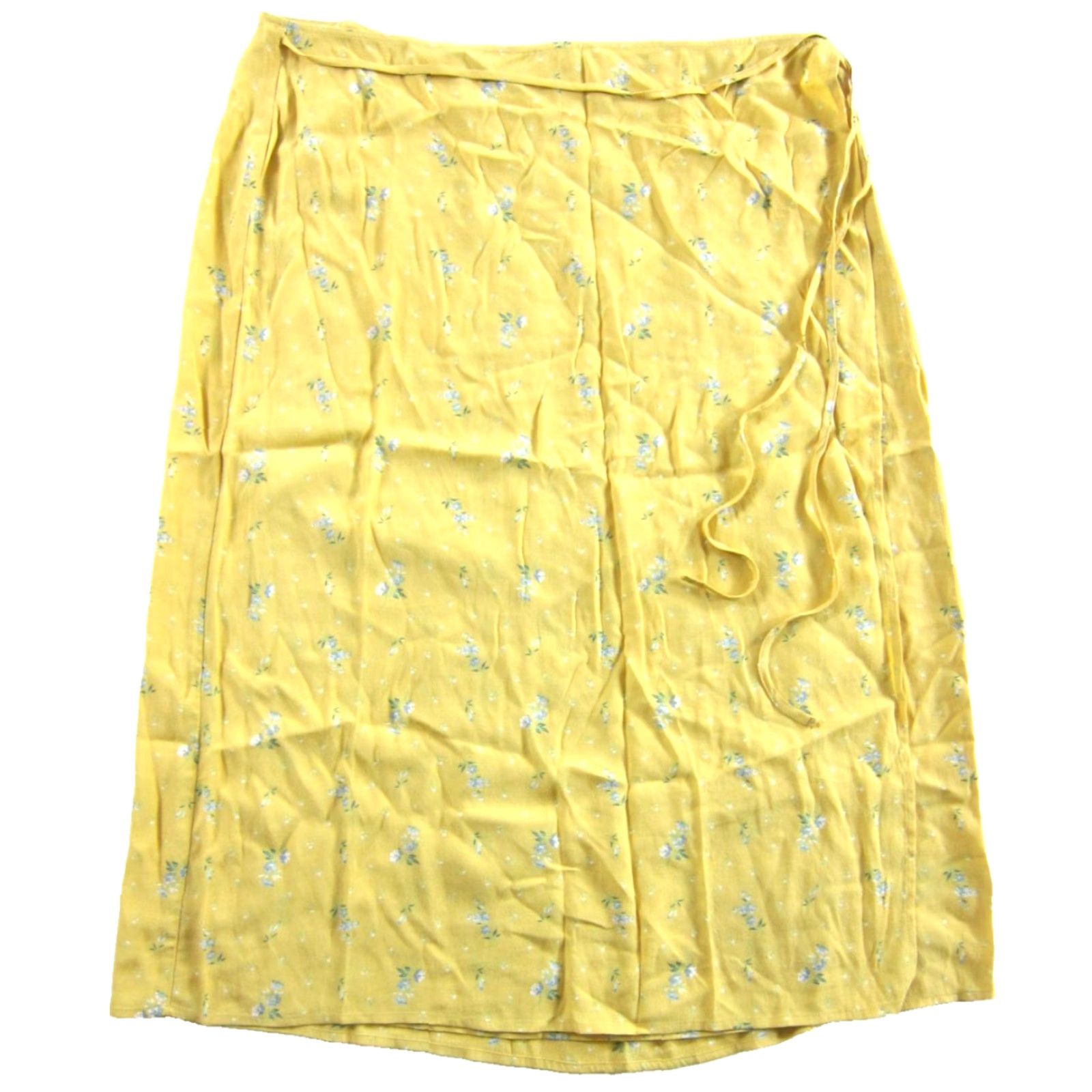 Gap GAP Floral 100% Rayon Wrap Skirt Yellow XL Midi Skirt Women Bohemian Spring Summer XS? Size 40" / US 18 - 2 Thumbnail