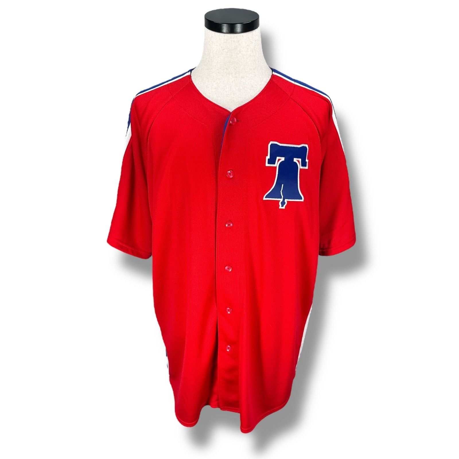 Majestic Majestic Philadelphia Phillies Jersey Mens XL Red Blue White Size US XL / EU 56 / 4 - 1 Thumbnail