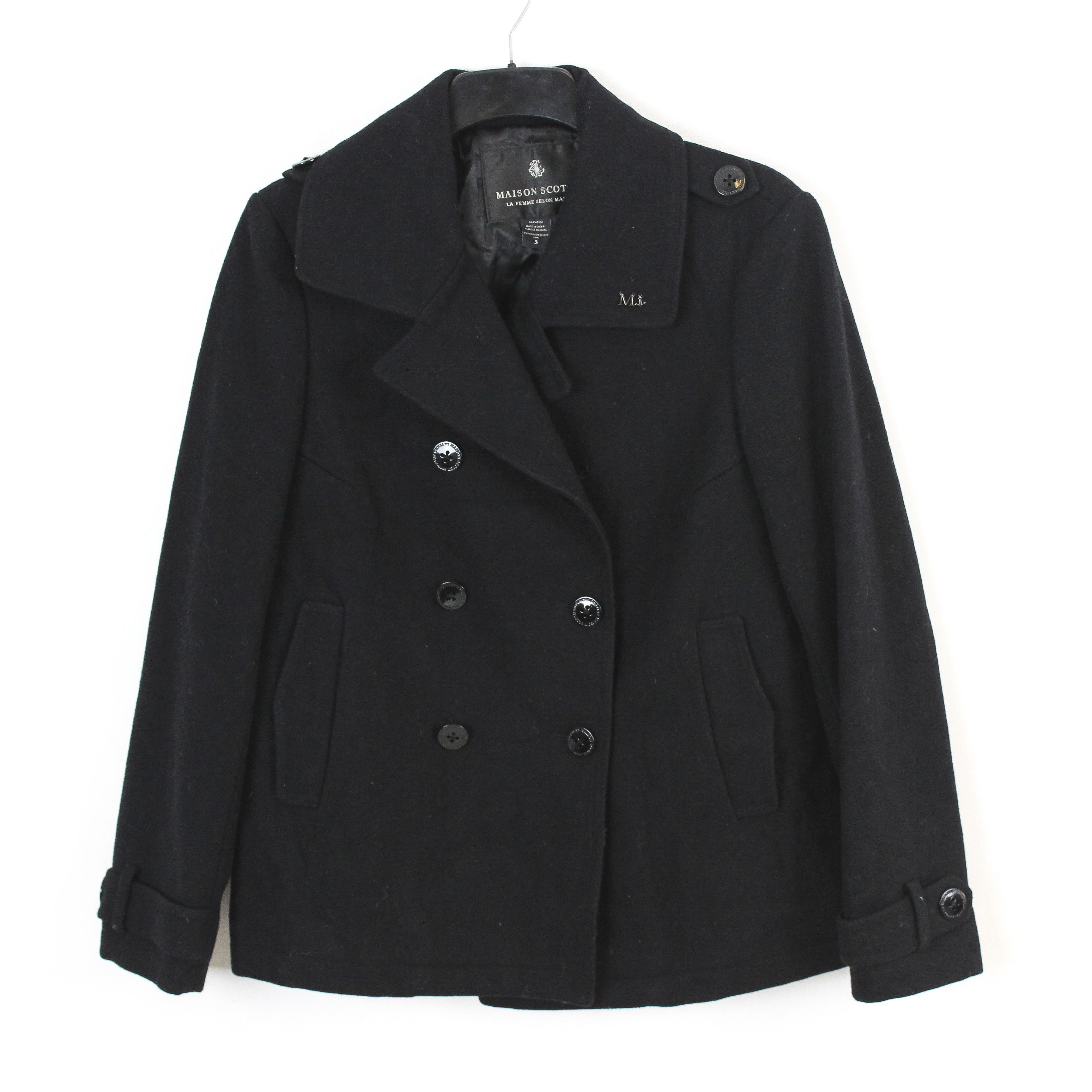 Maison Scotch × Scotch & Soda MAISON SCOTCH Womens Size 3 Jacket L Wool Coat Overcoat Size L / US 10 / IT 46 - 1 Thumbnail