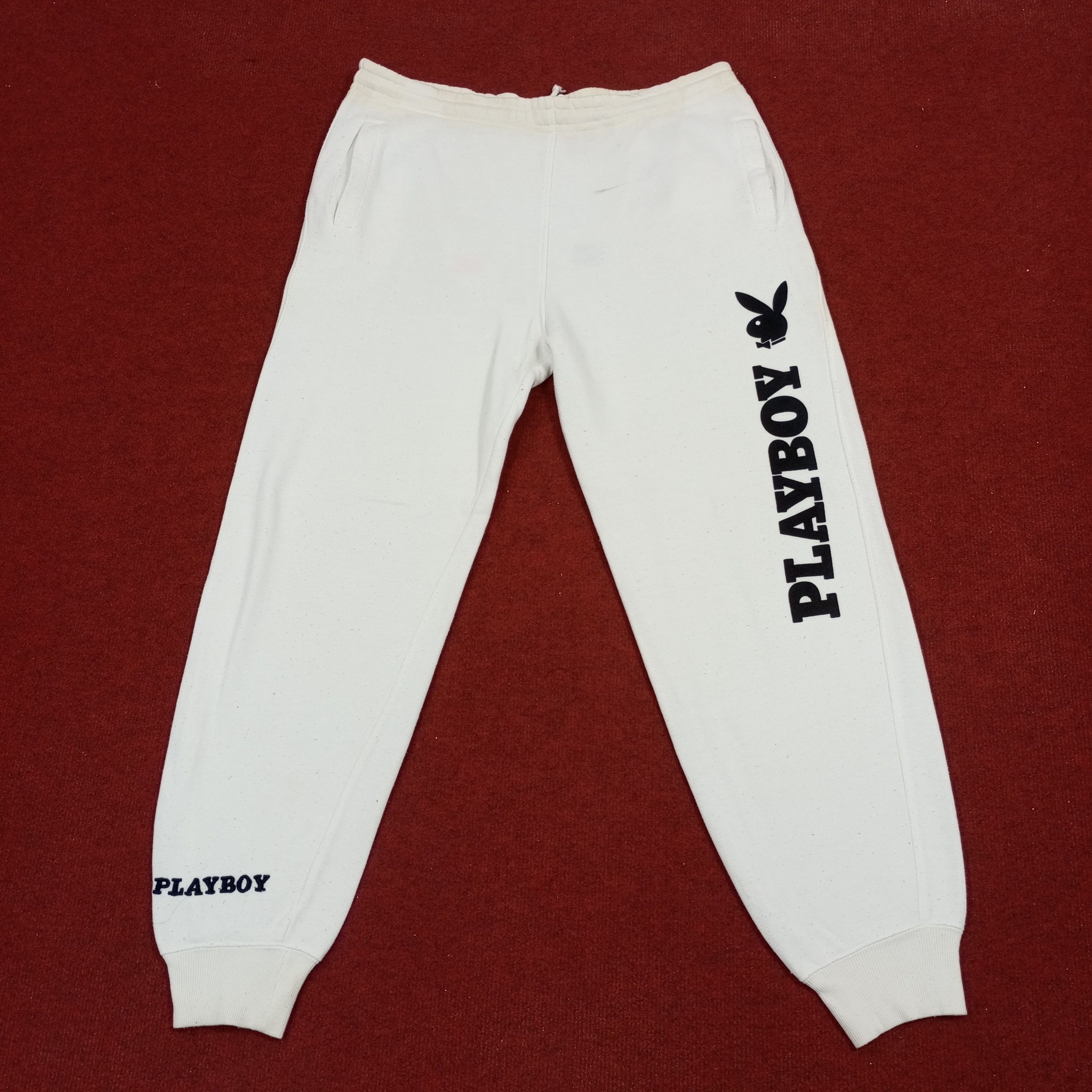 Playboy × Vintage Playboy Spellout Logo Design Sweatpants Size US 34 / EU 50 - 1 Thumbnail