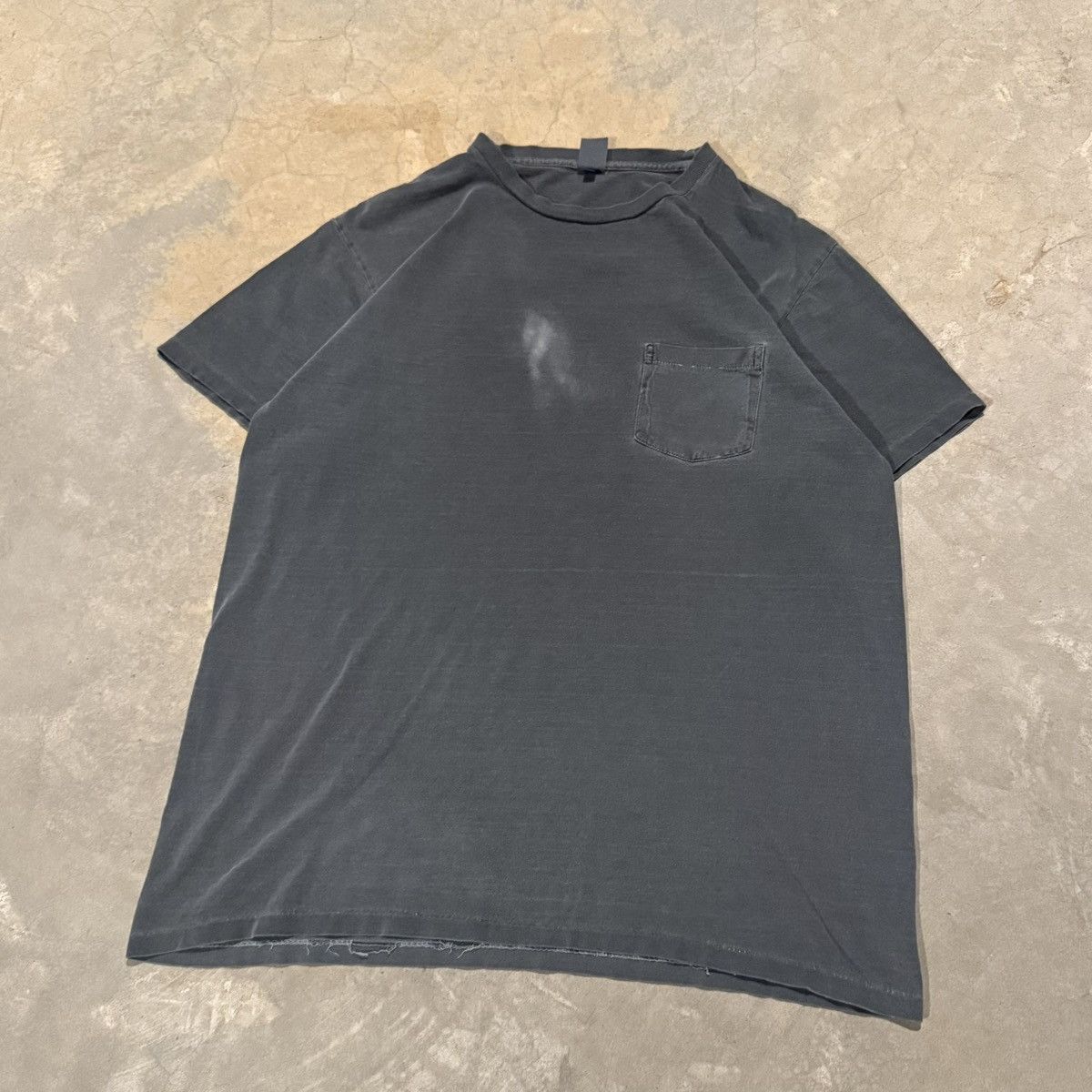Vintage Vtg 1990s Faded Distressed Overdyed Pocket Tee ERD Grunge Size US XL / EU 56 / 4 - 2 Thumbnail