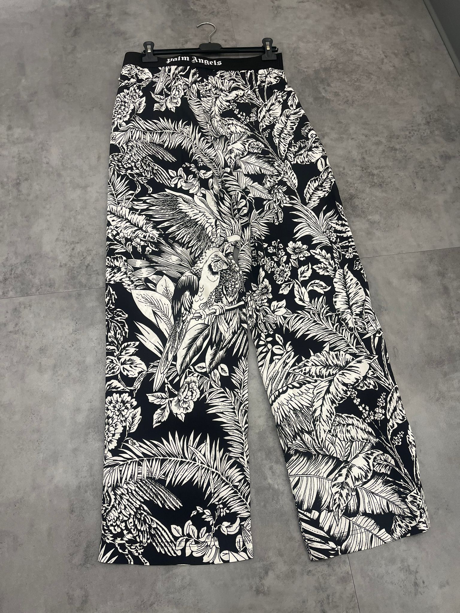Palm Angels o1c11t2y0823 Jungla Parrots Pajama Pants in Black & White Size US 32 / EU 48 - 18 Thumbnail