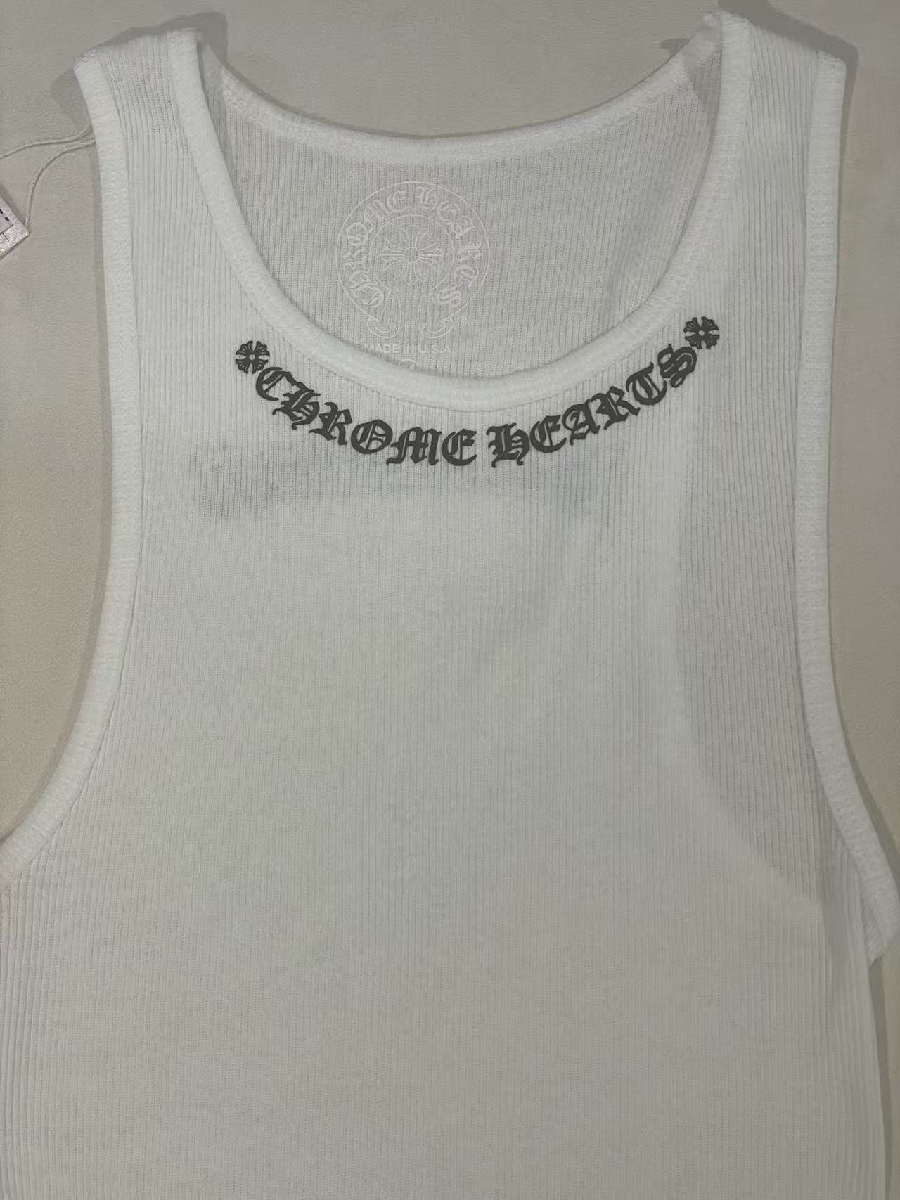 Chrome Hearts Chrome Hearts Neck Logo White Tank Top Size M / US 6-8 / IT 42-44 - 4 Thumbnail