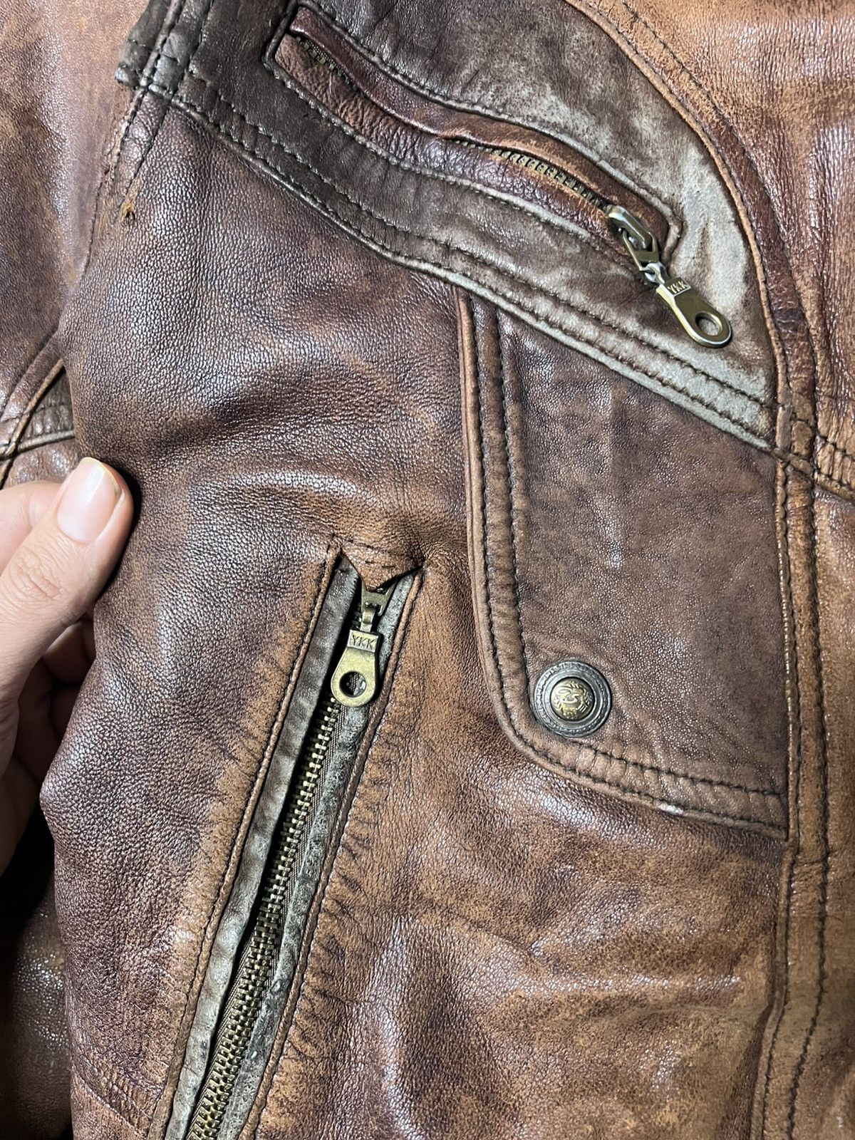 Other Vtg 80s Original leather Aviator Flight Bomber Jacket Rare L Size US L / EU 52-54 / 3 - 6 Thumbnail