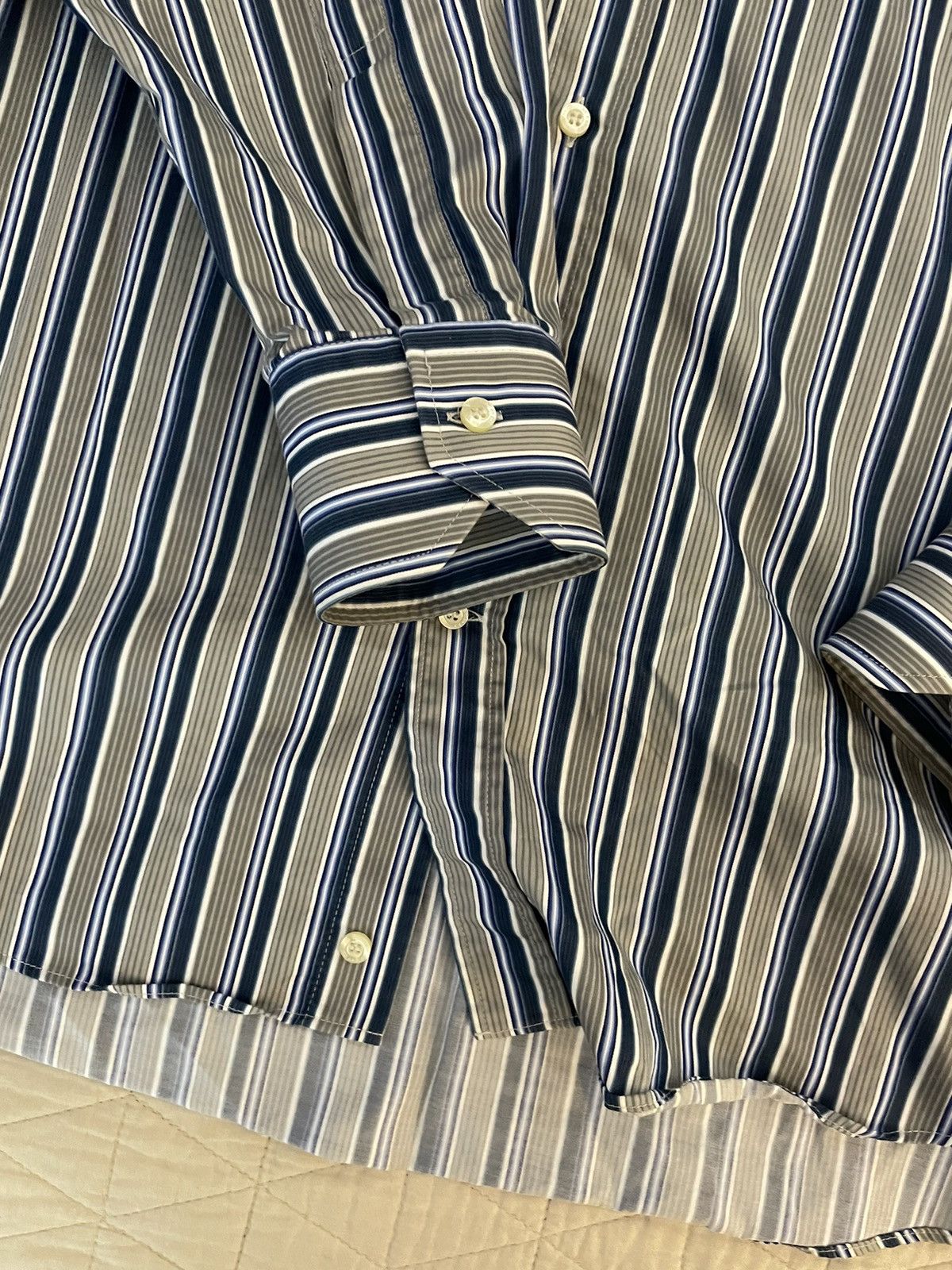 Etro Bold Stripe Spread Collar Sport Shirt Size US XL / EU 56 / 4 - 3 Thumbnail