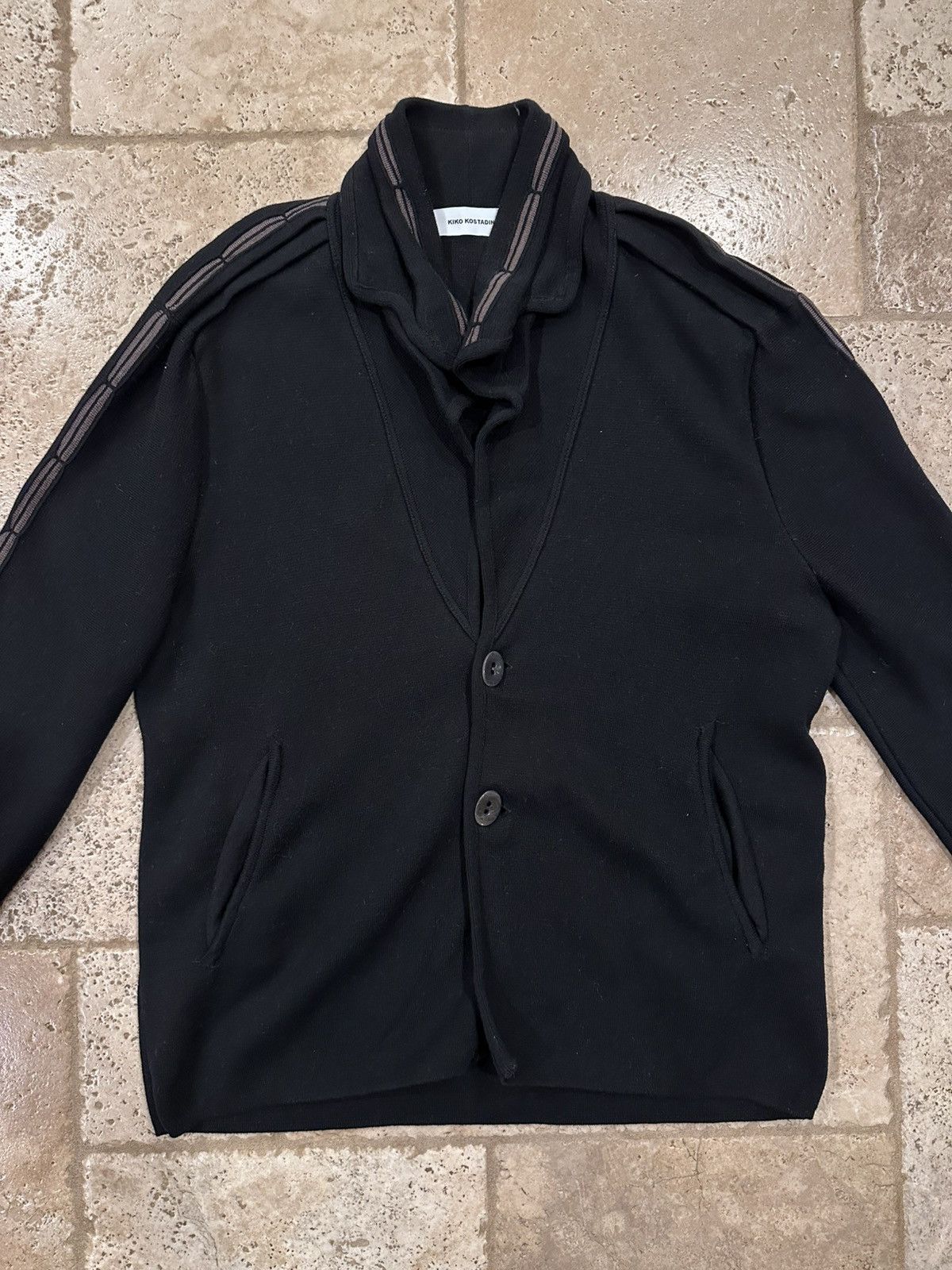 Kiko Kostadinov Kiko Kostadinov Black Oval Button Up Sweater Cardigan Size US S / EU 44-46 / 1 - 5 Thumbnail