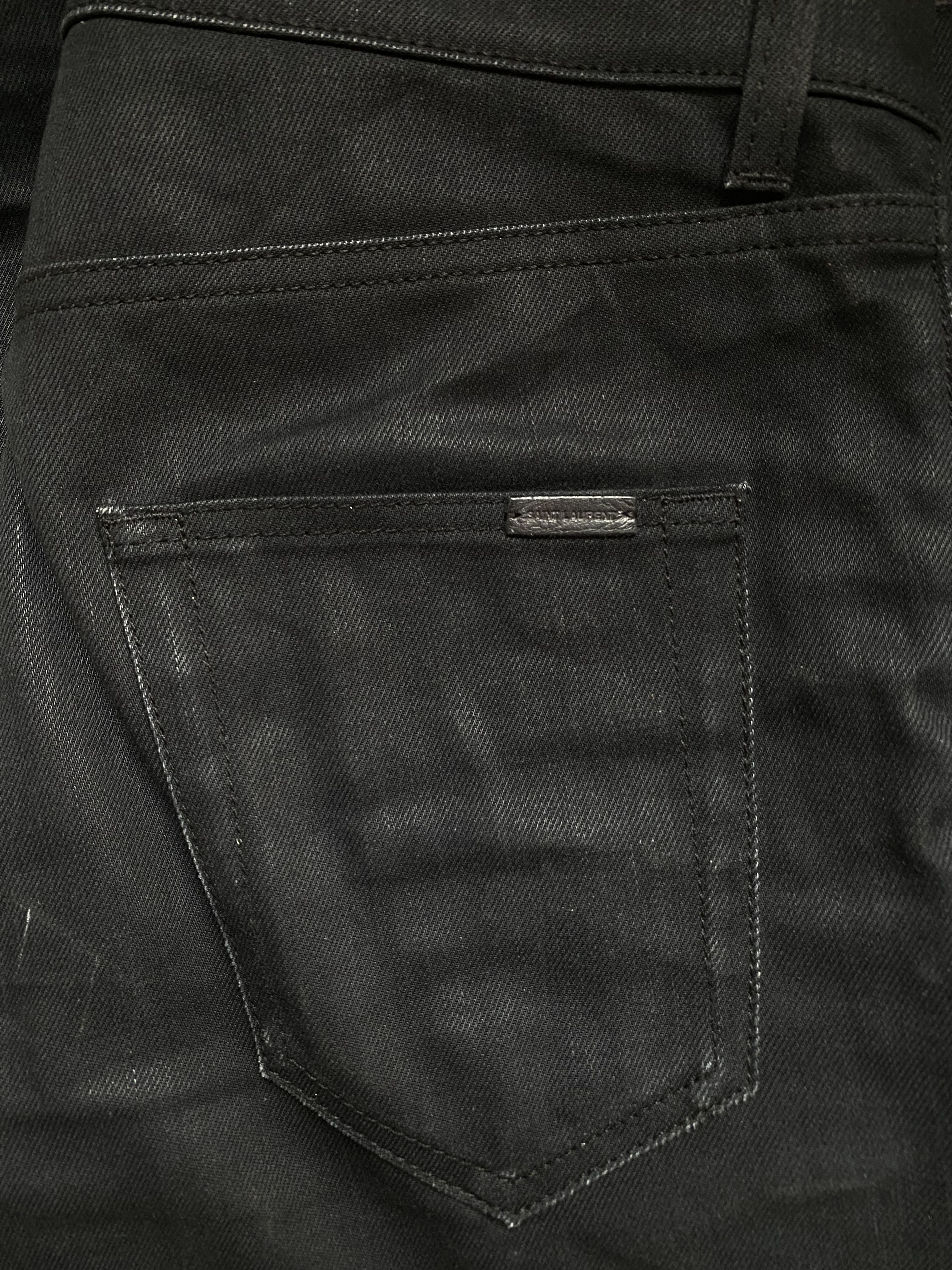 Saint Laurent Paris SLP D03 Waxed Denim Slim Fit 5 Pocket Size US 30 / EU 46 - 3 Thumbnail