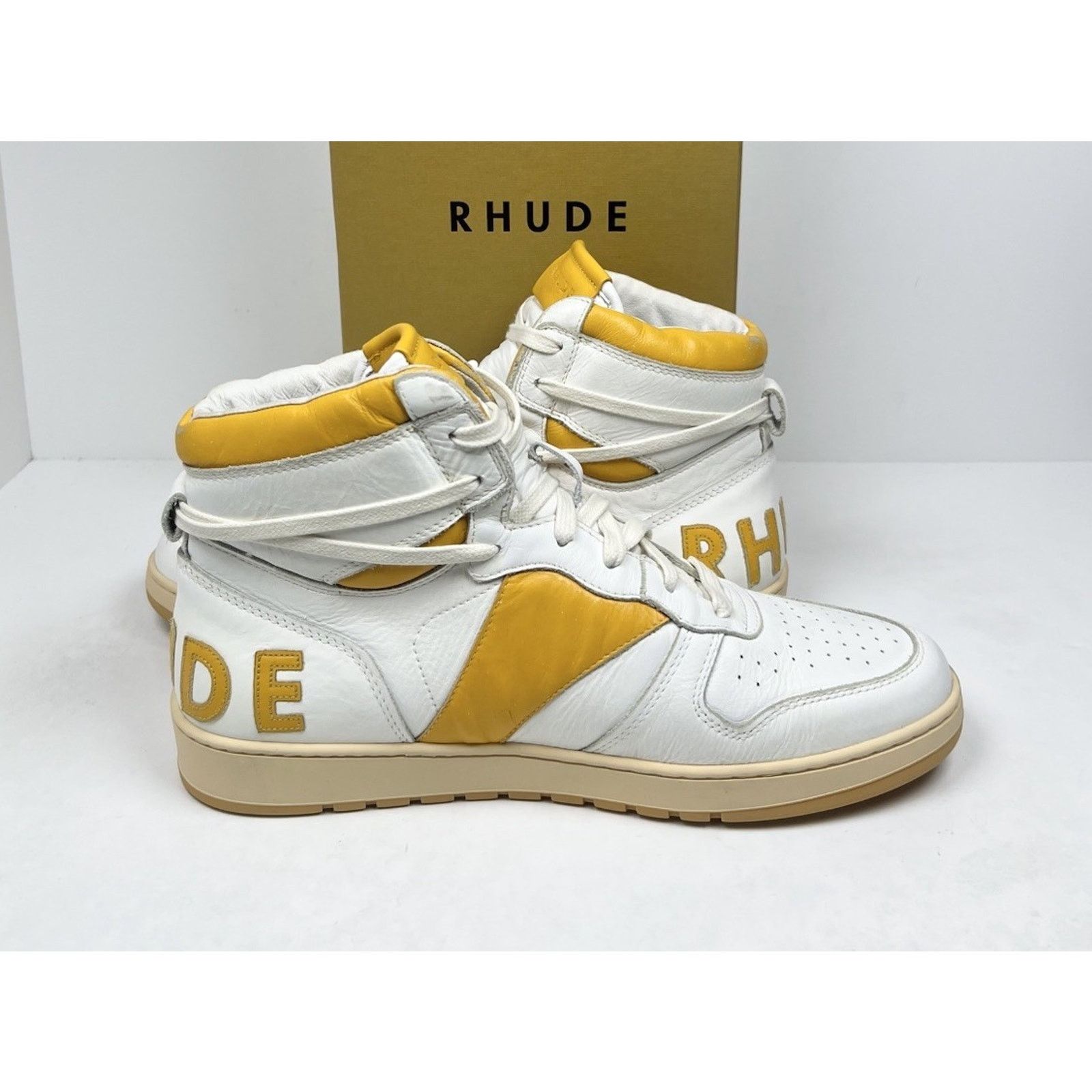 Rhude Size 10US - Rhude Yellow Rhecess Leather High NEW Size US 10 / EU 43 - 4 Thumbnail