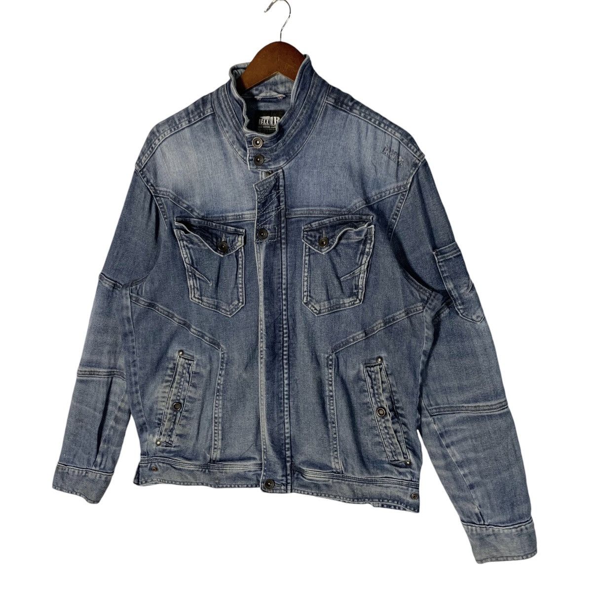 Japanese Brand × Vintage Vintage Blue B Denim Jacket Size M Size US M / EU 48-50 / 2 - 4 Thumbnail