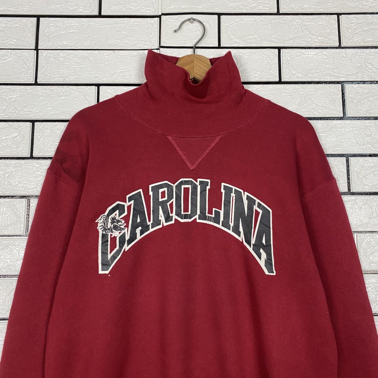 Japanese Brand Russell Athletic Carolina Big Logo Embroider Shawl Collar Size US M / EU 48-50 / 2 - 4 Thumbnail