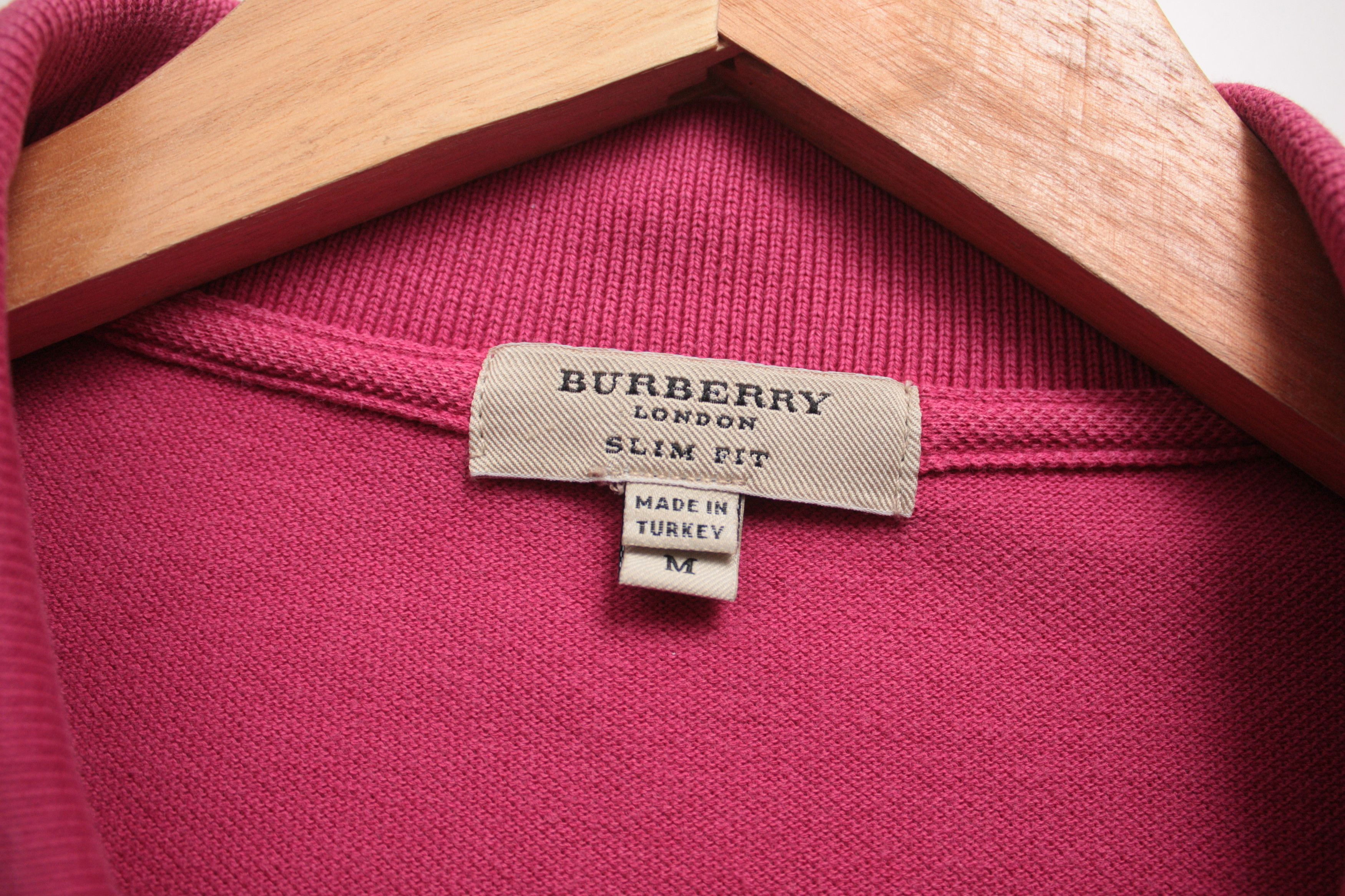 Burberry Burberry Nova Check Crimson Red Polo Men's M Size US M / EU 48-50 / 2 - 5 Thumbnail
